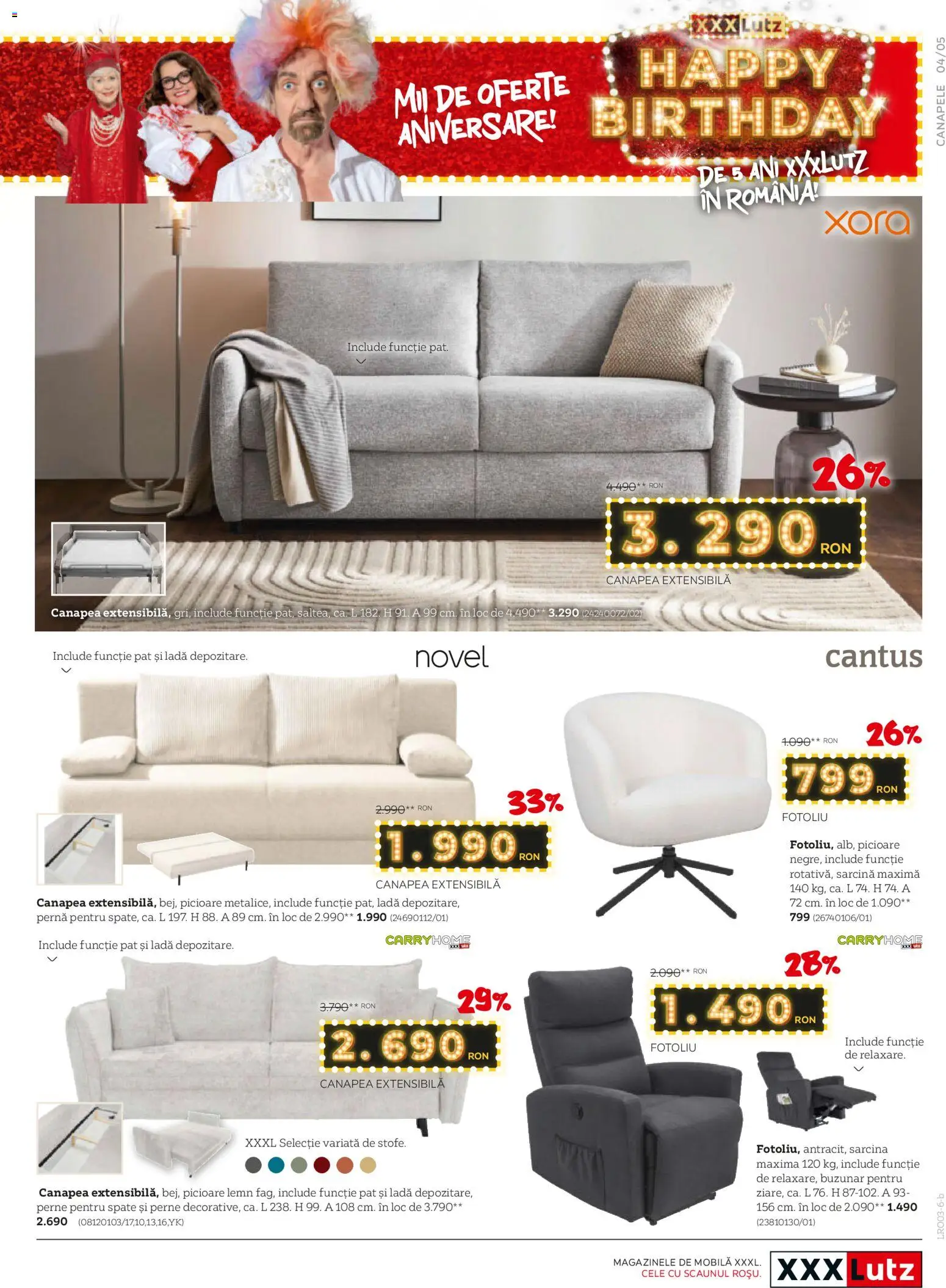 Catalog XXXLutz 16 Martie - 4 Aprilie 2026 | Pagina 5 | Produse: Pat, Pernă, Fotoliu, Canapea