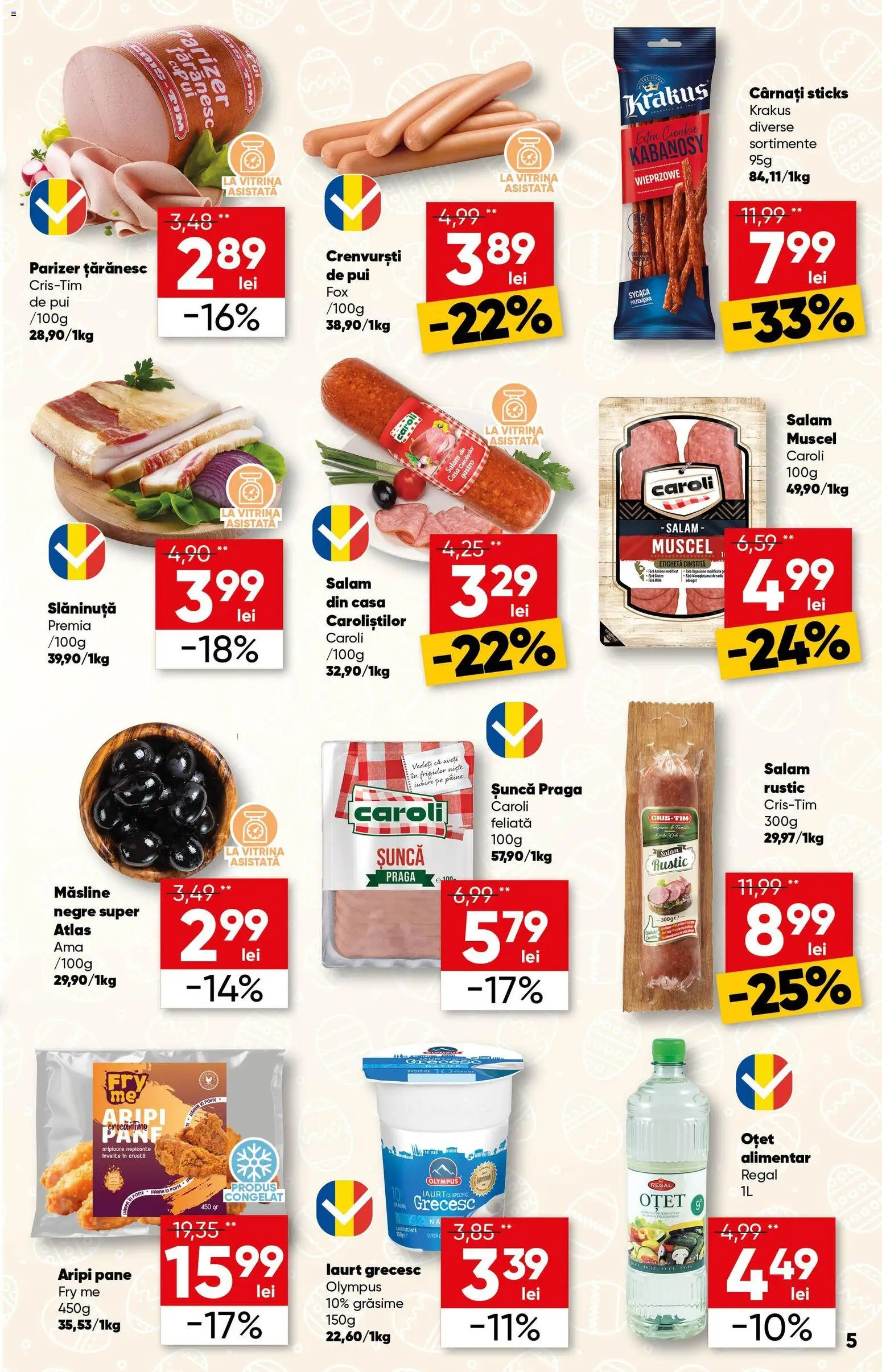 Catalog Profi 18 - 30 Martie 2026 | Pagina 5 | Produse: Frigider, Crenvurști, Oțet, Șuncă