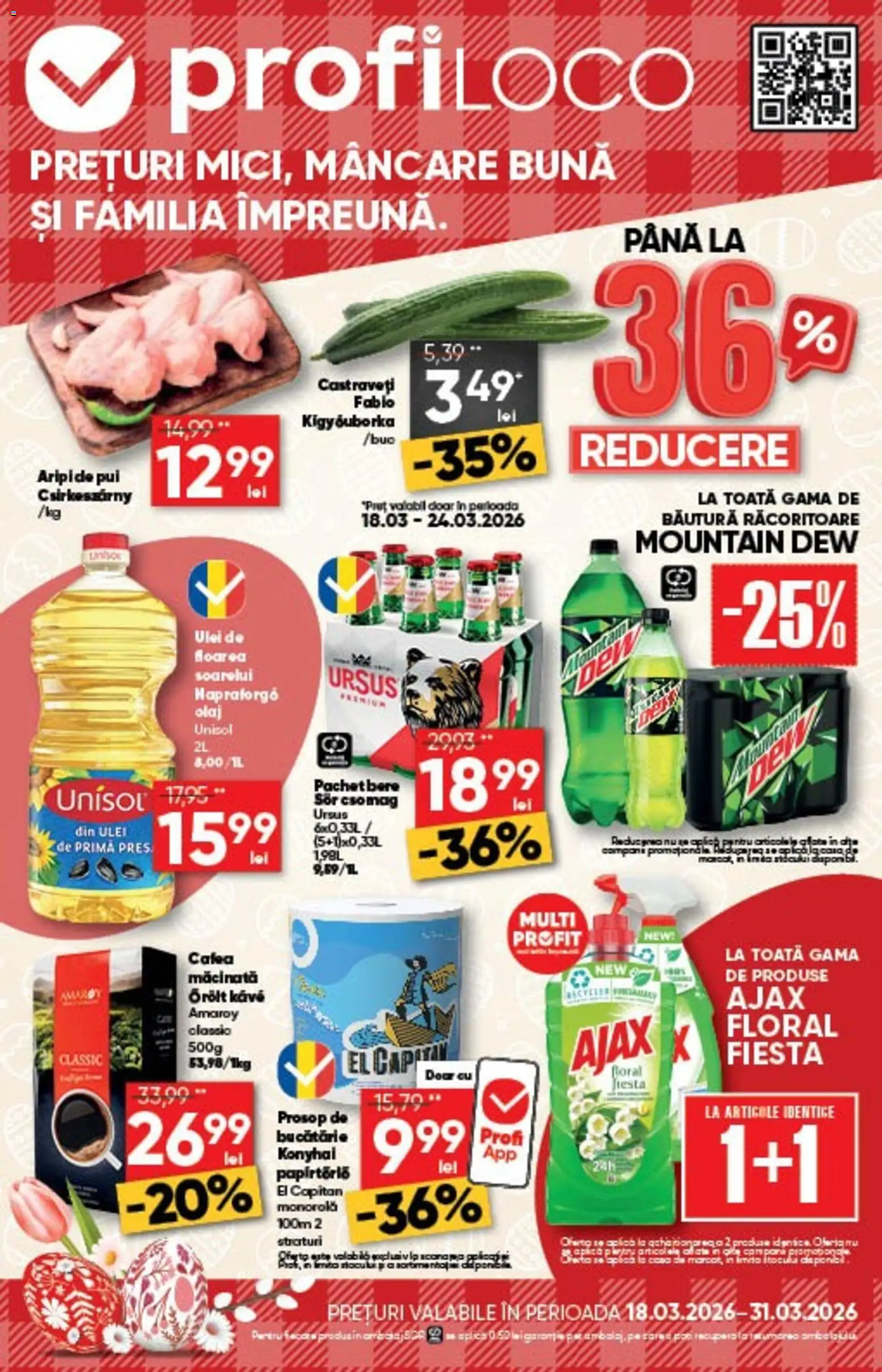 Catalog Profi 18 - 30 Martie 2026 | Pagina 1 | Produse: Hacıyatmaz Kedi Oyuncağı, Ulei, Bere, Castraveți