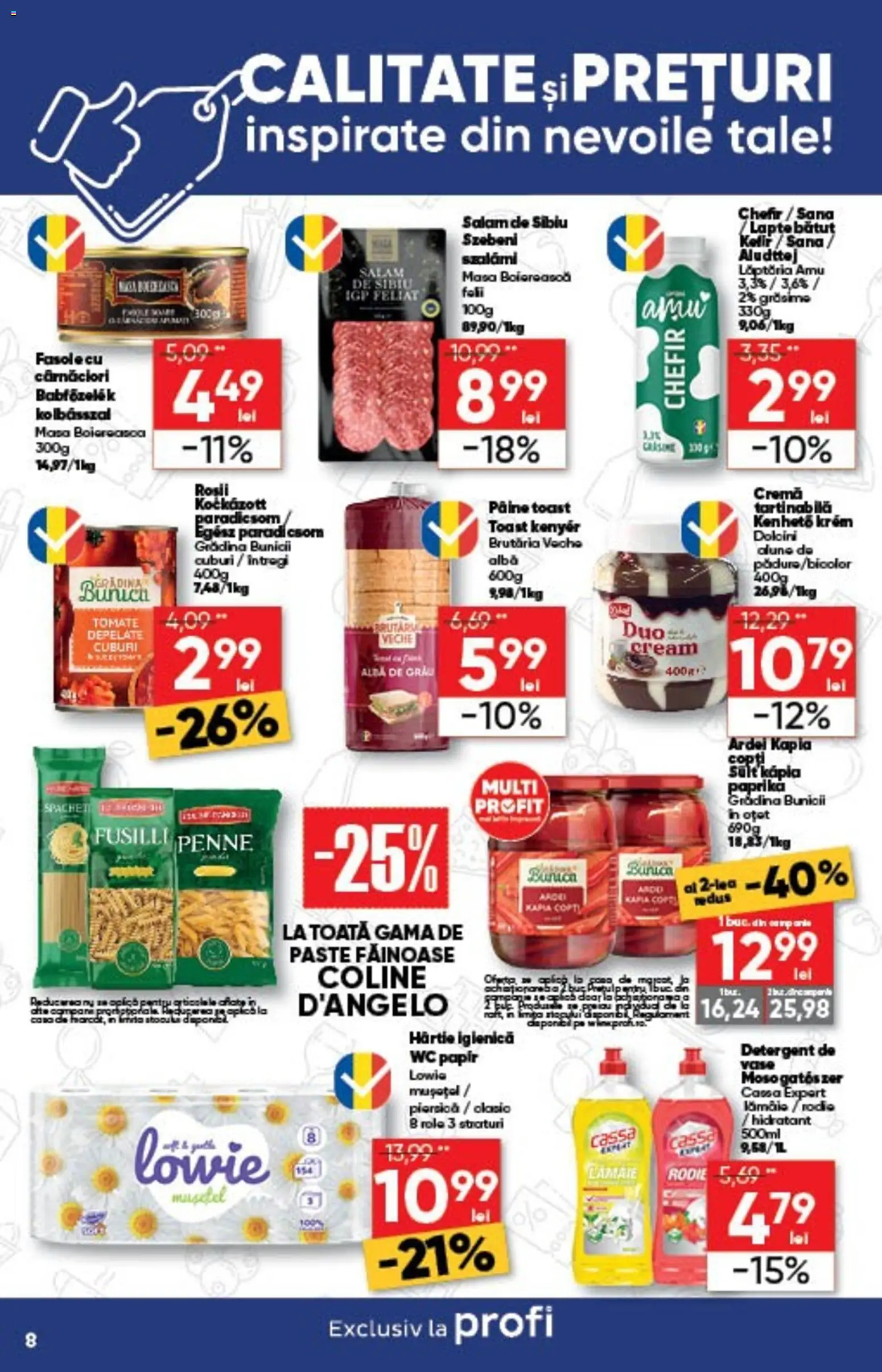 Catalog Profi 18 - 30 Martie 2026 | Pagina 8 | Produse: Salam, Kefir, Detergent, Paste