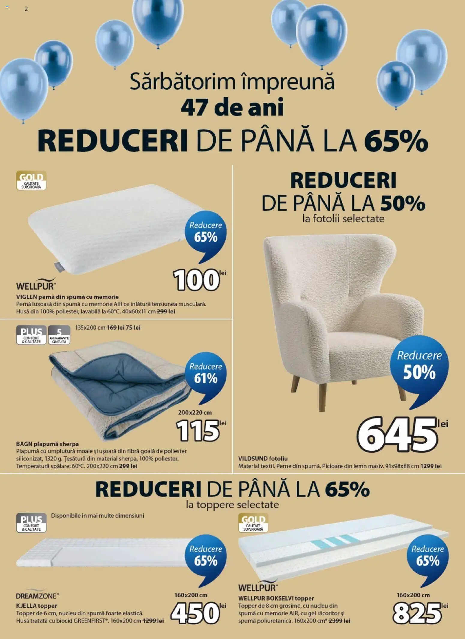 Catalog JYSK 25 Martie - 22 Aprilie 2026 | Pagina 2 | Produse: Pernă, Fotoliu, Plapumă, Türk kahvesi öğütme değirmeni