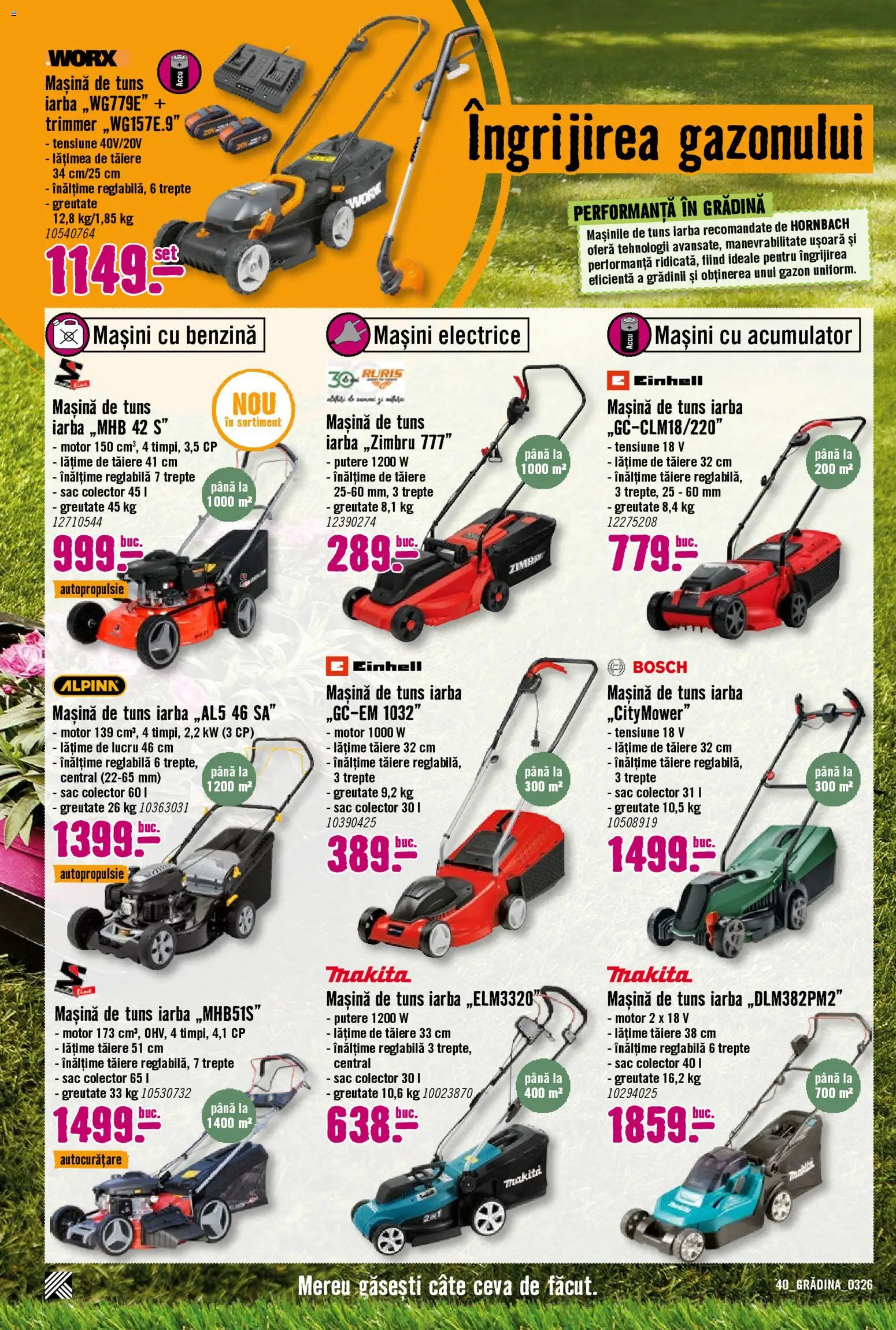 Catalog Hornbach 23 Martie - 21 Aprilie 2026 | Pagina 40 | Produse: Trimmer, Mașină de tuns