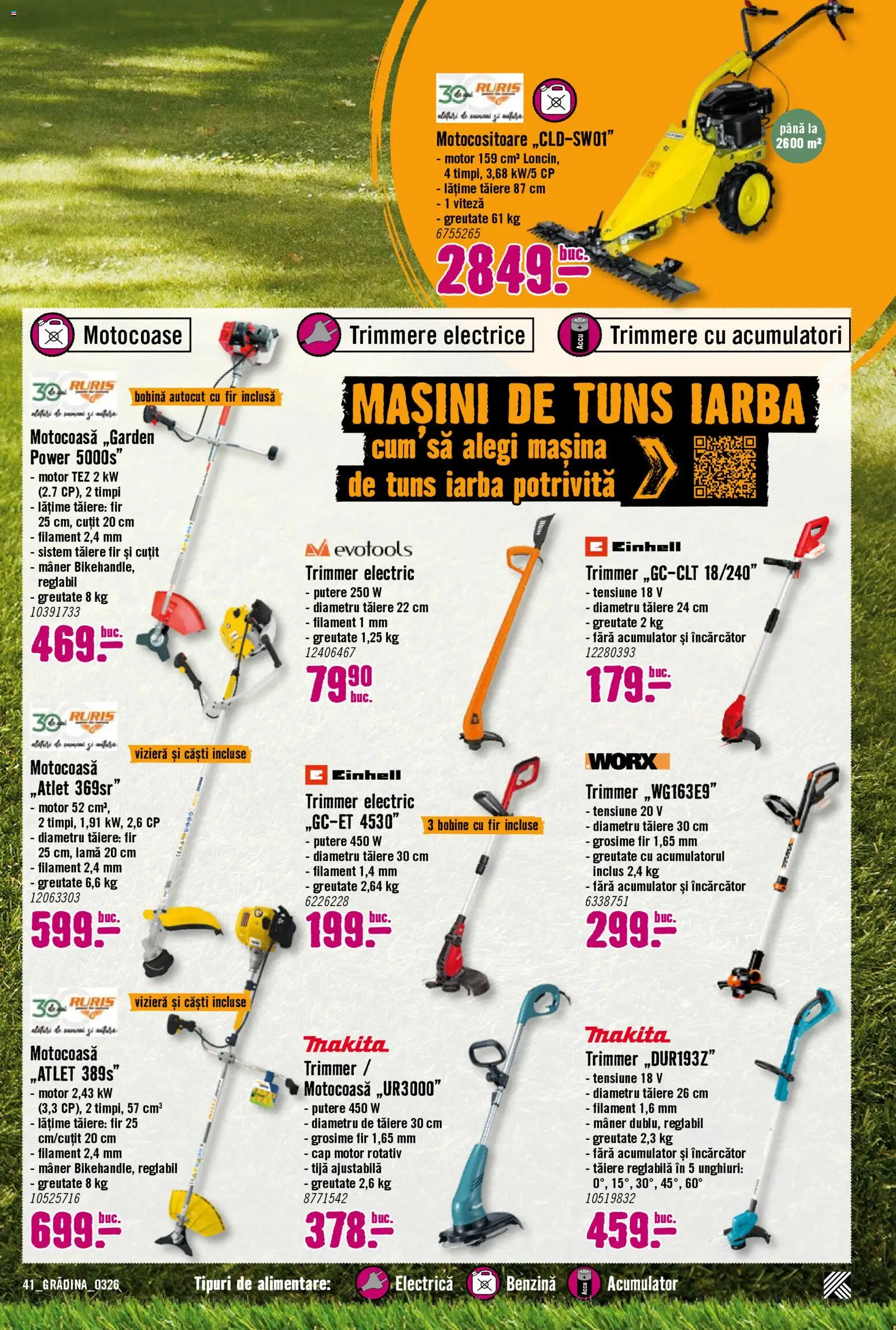 Catalog Hornbach 23 Martie - 21 Aprilie 2026 | Pagina 41 | Produse: Trimmer, Încărcător, Căști, Motocositoare