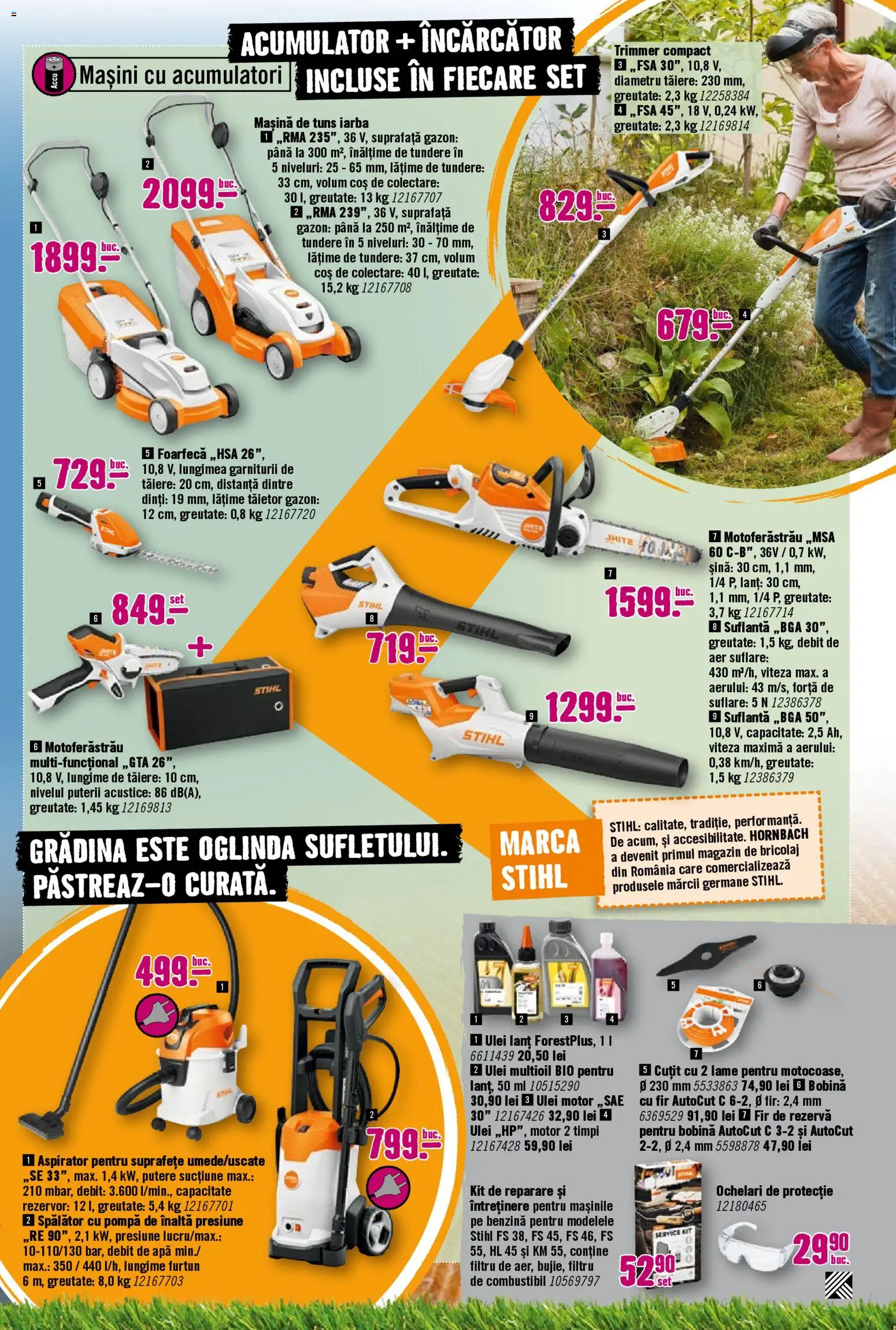 Catalog Hornbach 23 Martie - 21 Aprilie 2026 | Pagina 45 | Produse: Şerit ödül, Încărcător, Coș, Ulei