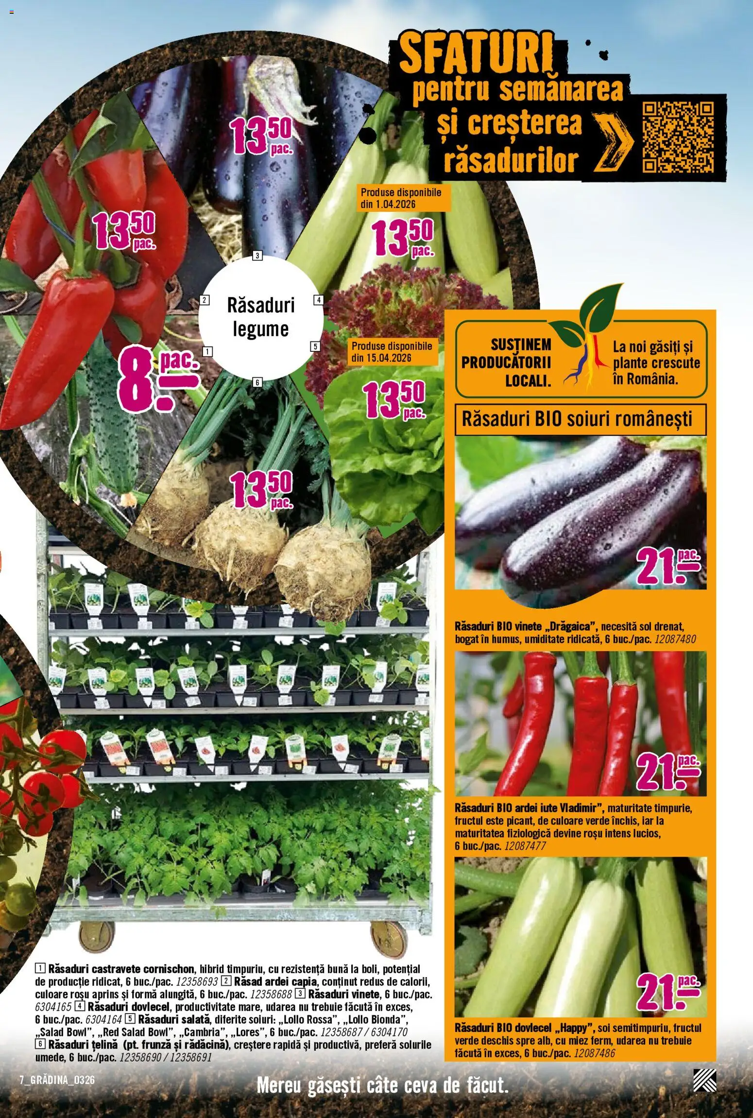 Catalog Hornbach 23 Martie - 21 Aprilie 2026 | Pagina 7 | Produse: Şerit ödül, Țelină, Ardei iute, Legume