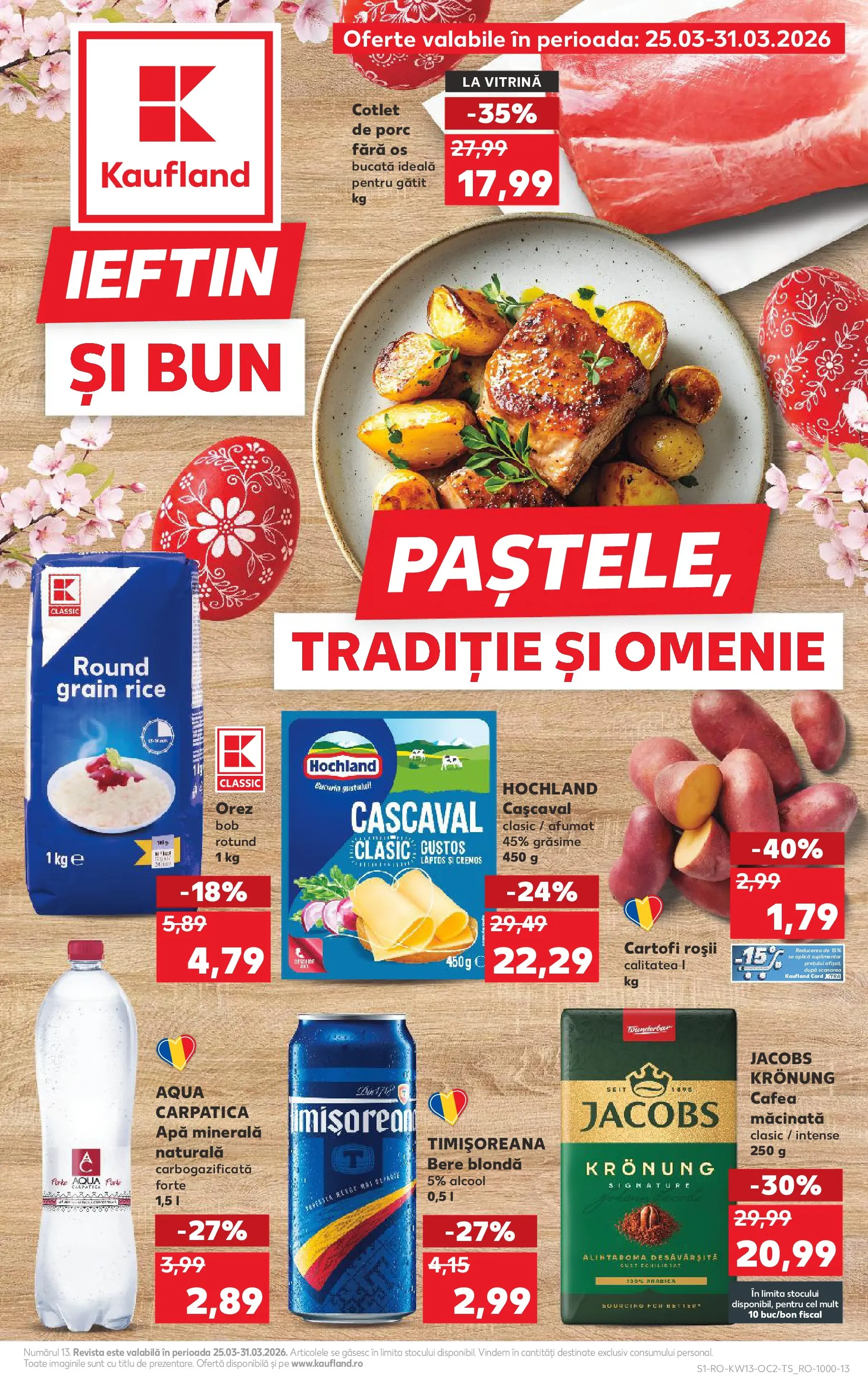 Catalog Kaufland 25 - 30 Martie 2026 | Pagina 1 | Produse: Bere, Roșii, Orez, Cartofi