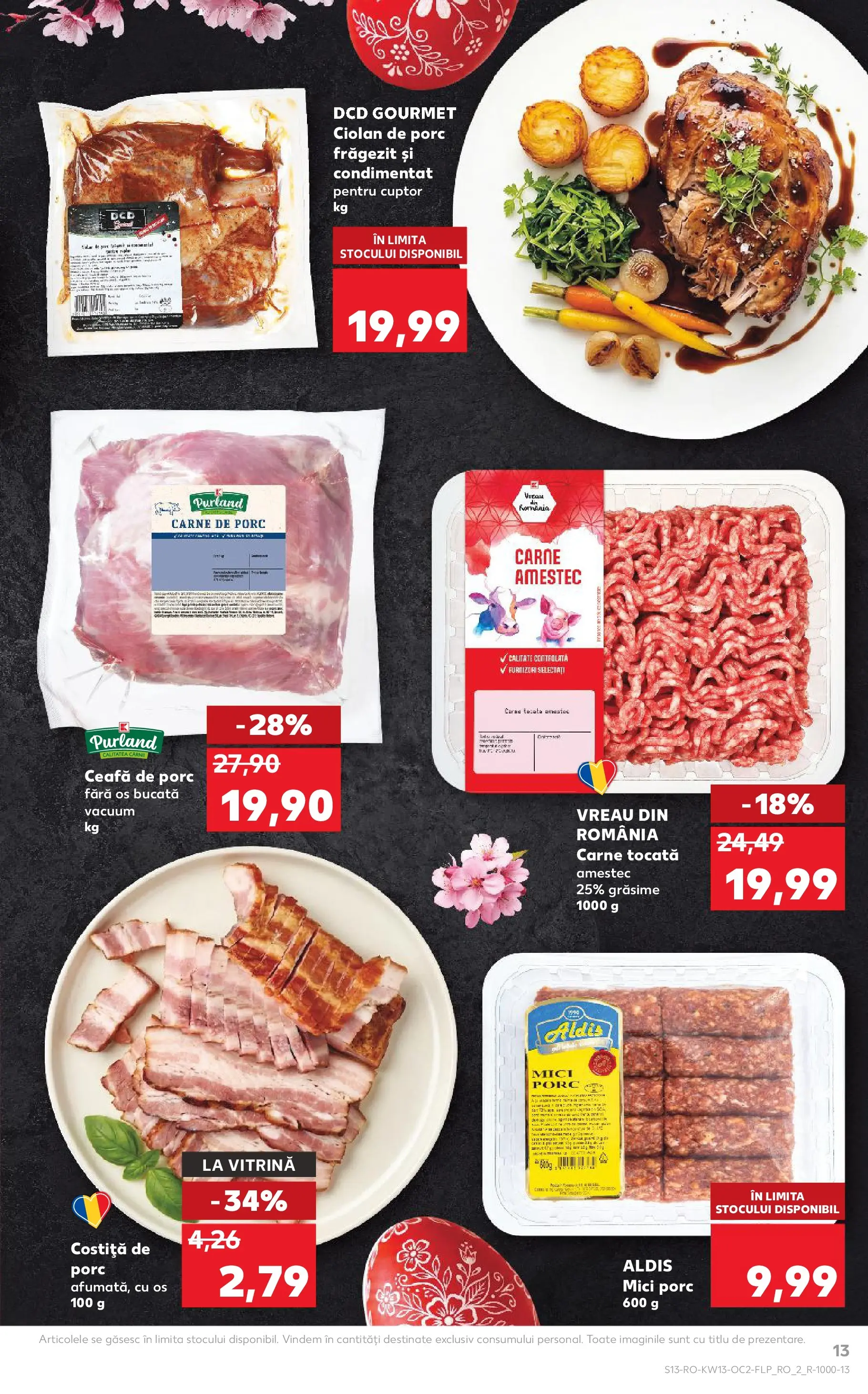 Catalog Kaufland 25 - 30 Martie 2026 | Pagina 13 | Produse: Keçeli kalem, Vitrină, Carne De Porc, Carne tocată