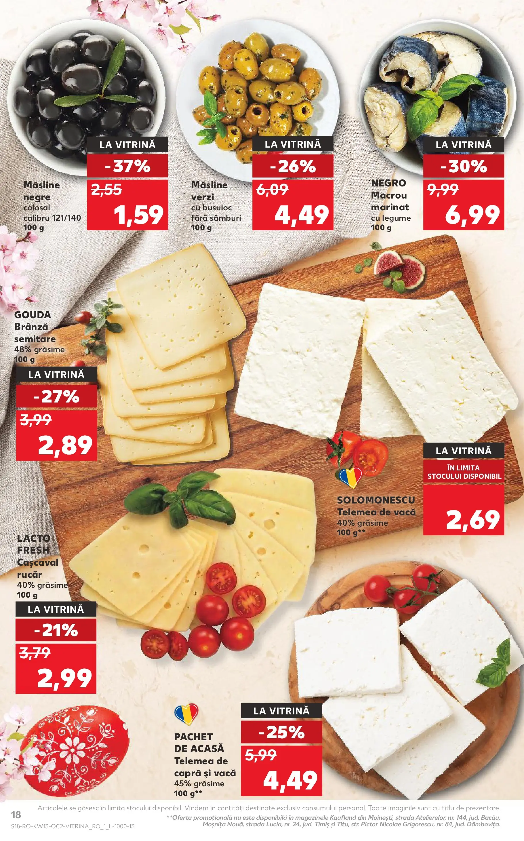 Catalog Kaufland 25 - 30 Martie 2026 | Pagina 18 | Produse: Hijyenik ped, Vitrină, Cașcaval, Măsline