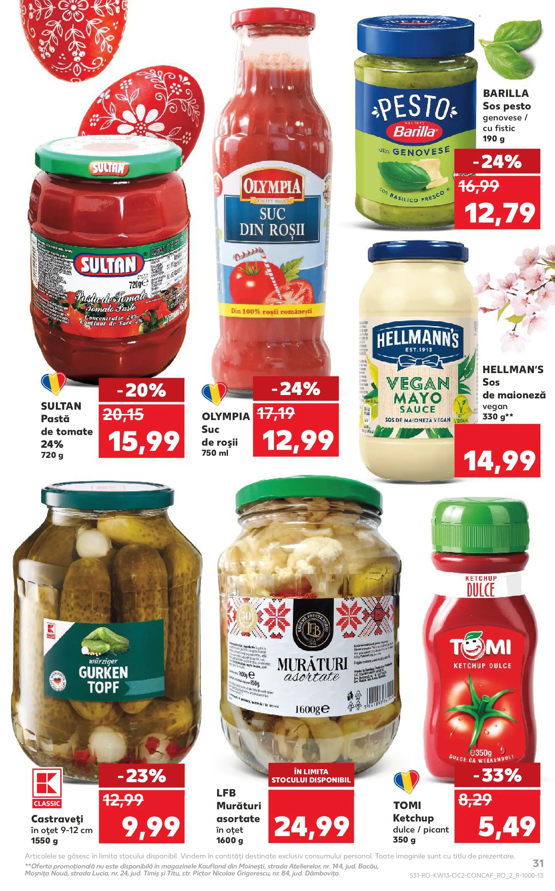 Catalog Kaufland 25 - 30 Martie 2026 | Pagina 31 | Produse: Oțet, Paste, Maioneză, Sos