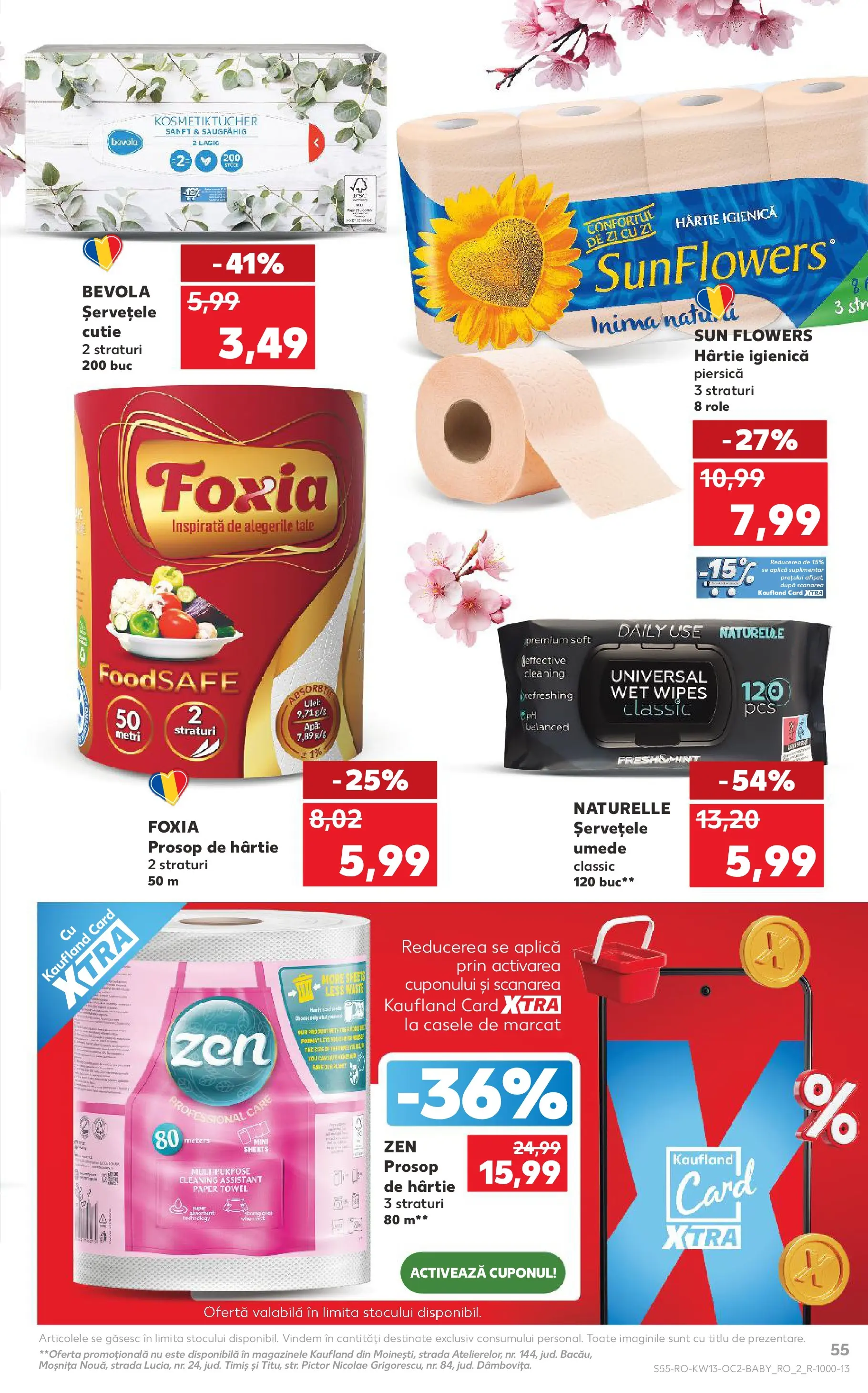 Catalog Kaufland 25 - 30 Martie 2026 | Pagina 55 | Produse: Role, Cutie, Șervețele umede, Apă