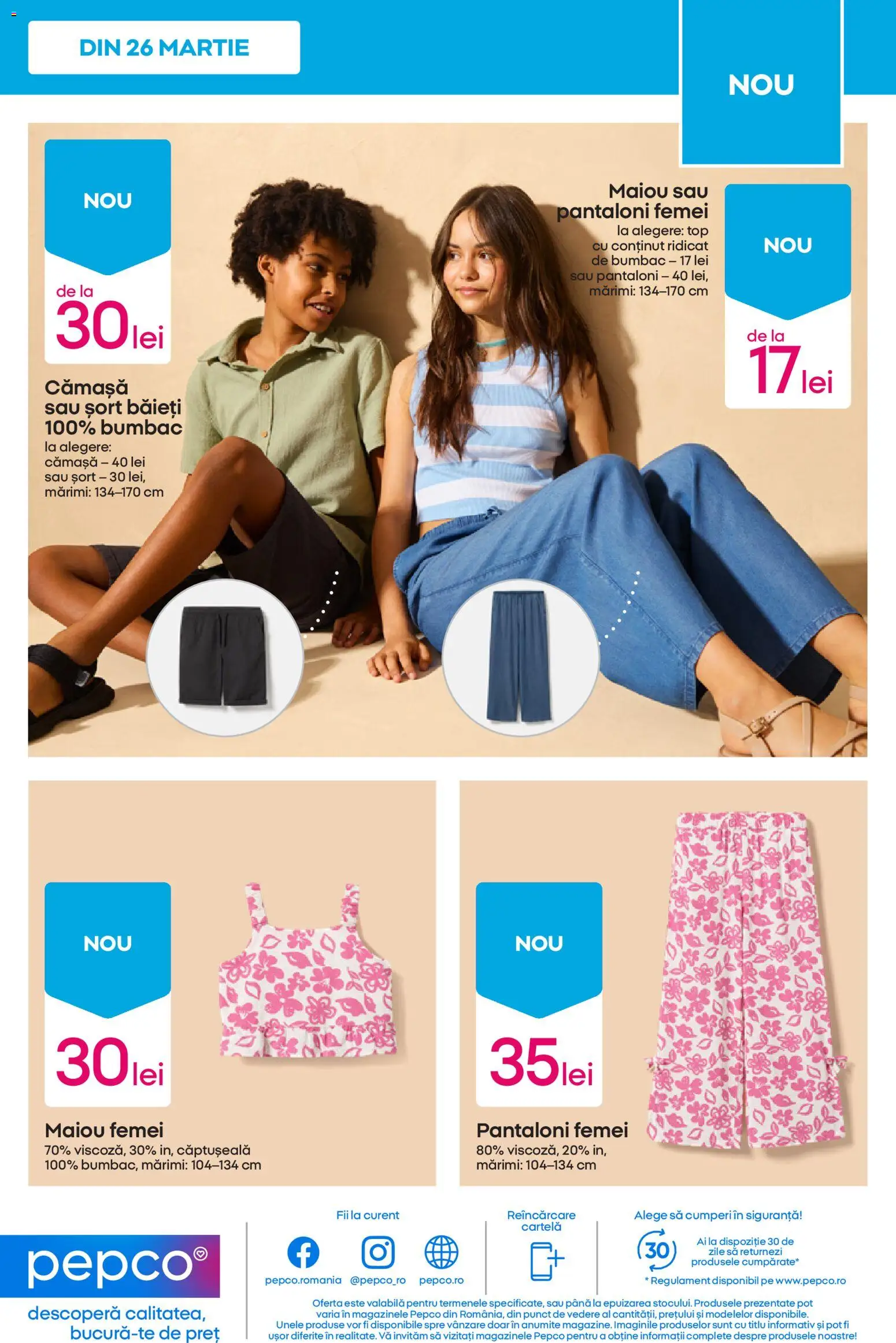 Catalog Pepco 26 - 31 Martie 2026 | Pagina 11 | Produse: Șort, Top, Maiou, Pantaloni