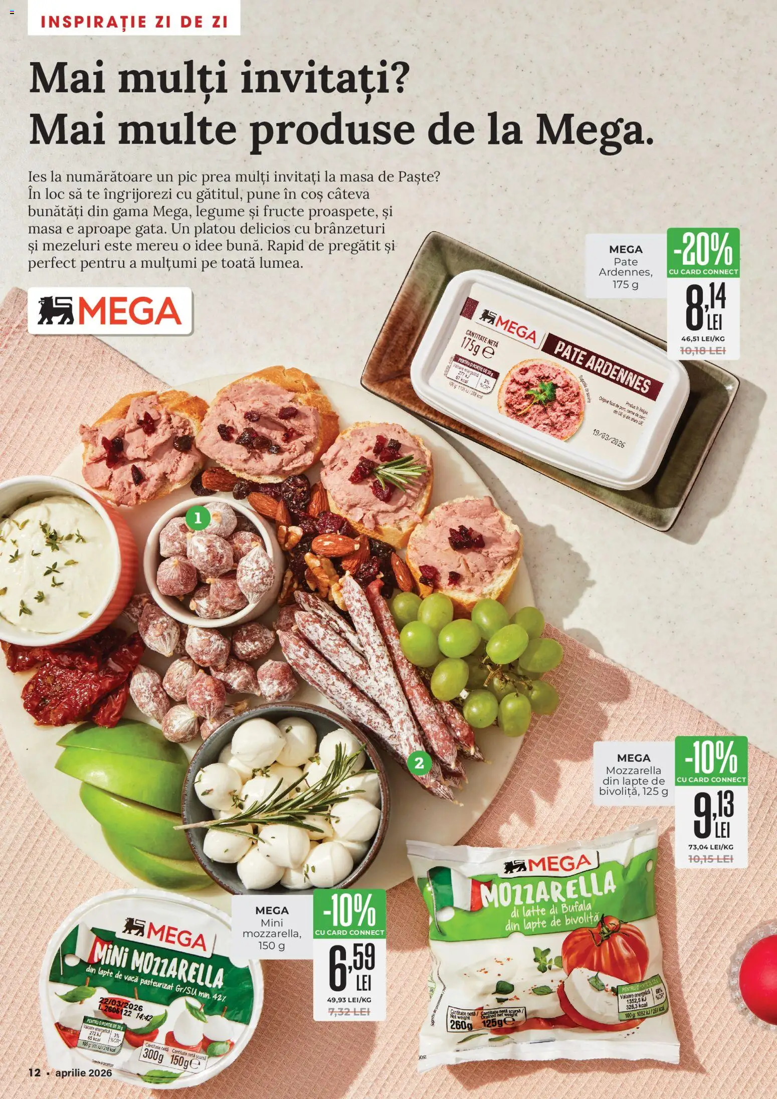 Catalog Mega Image 26 Martie - 20 Aprilie 2026 | Pagina 12 | Produse: Coș, Masă, Lapte, Fructe