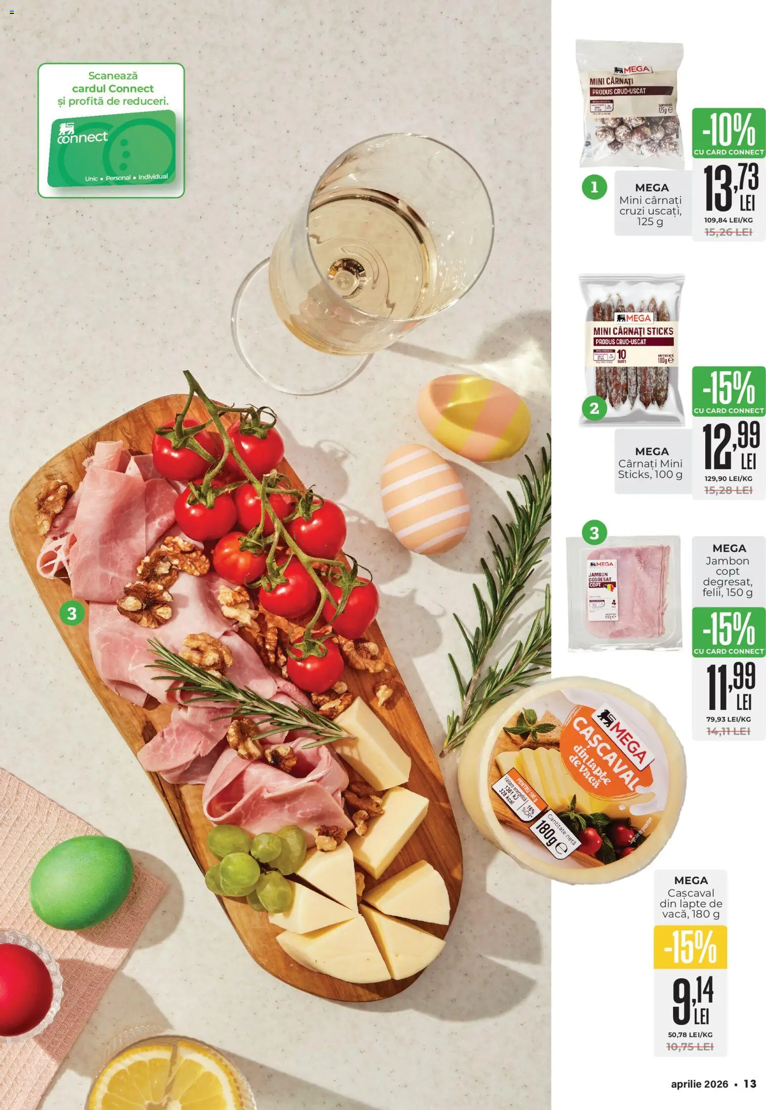 Catalog Mega Image 26 Martie - 20 Aprilie 2026 | Pagina 13 | Produse: Cașcaval, Lapte, Cârnați