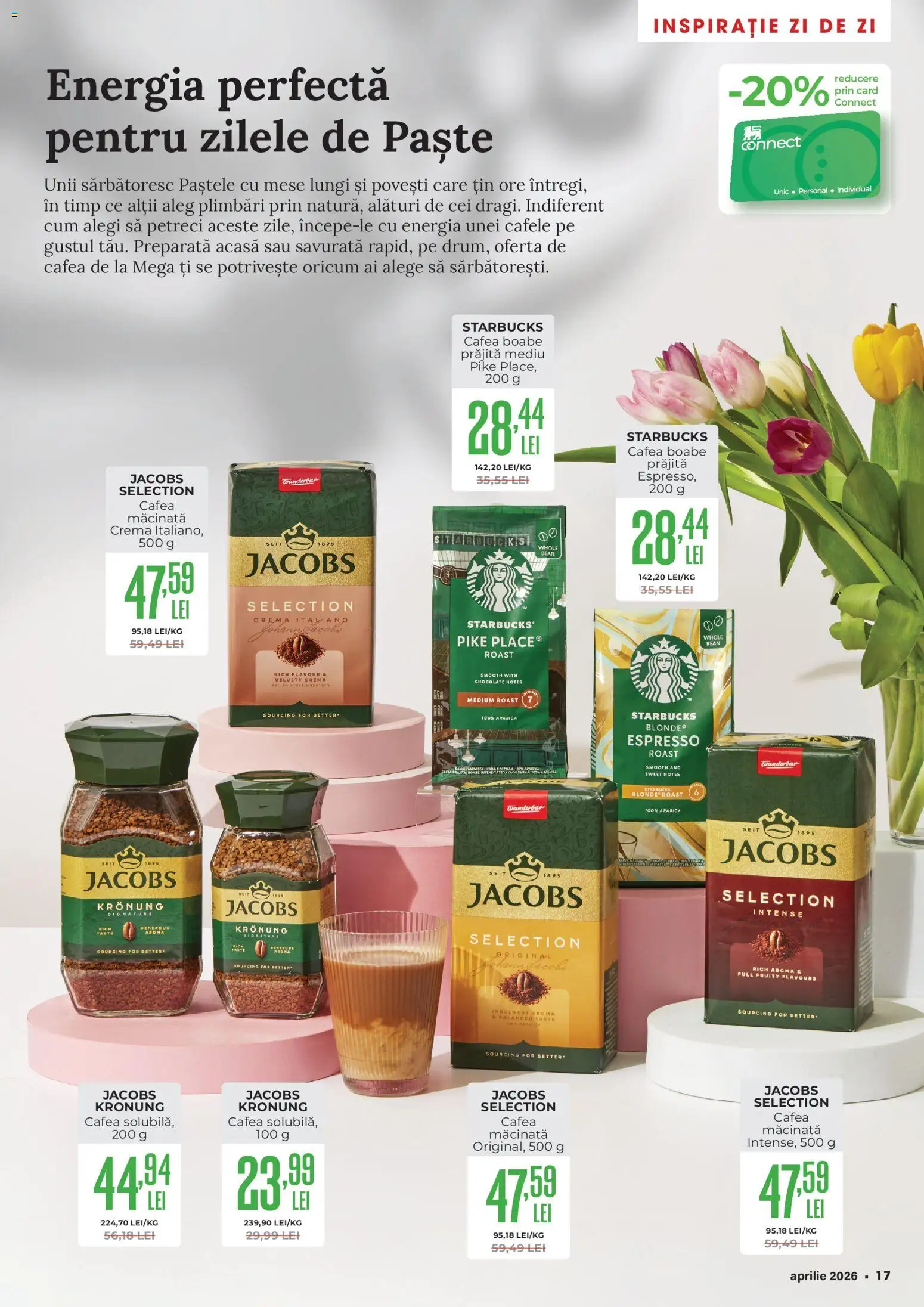 Catalog Mega Image 26 Martie - 20 Aprilie 2026 | Pagina 17 | Produse: Delgeç, Köpek çiti, Cremă, Cafea
