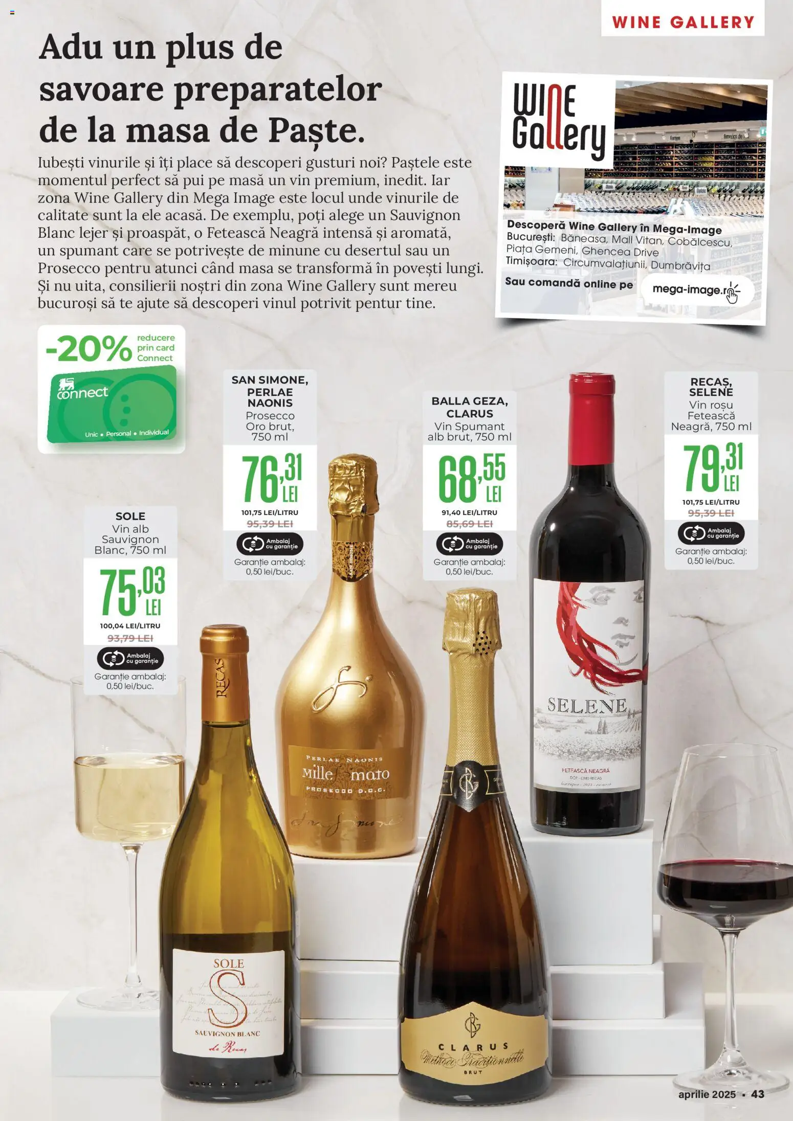 Catalog Mega Image 26 Martie - 20 Aprilie 2026 | Pagina 43 | Produse: Masă, Hacıyatmaz Kedi Oyuncağı, Prosecco, Vin