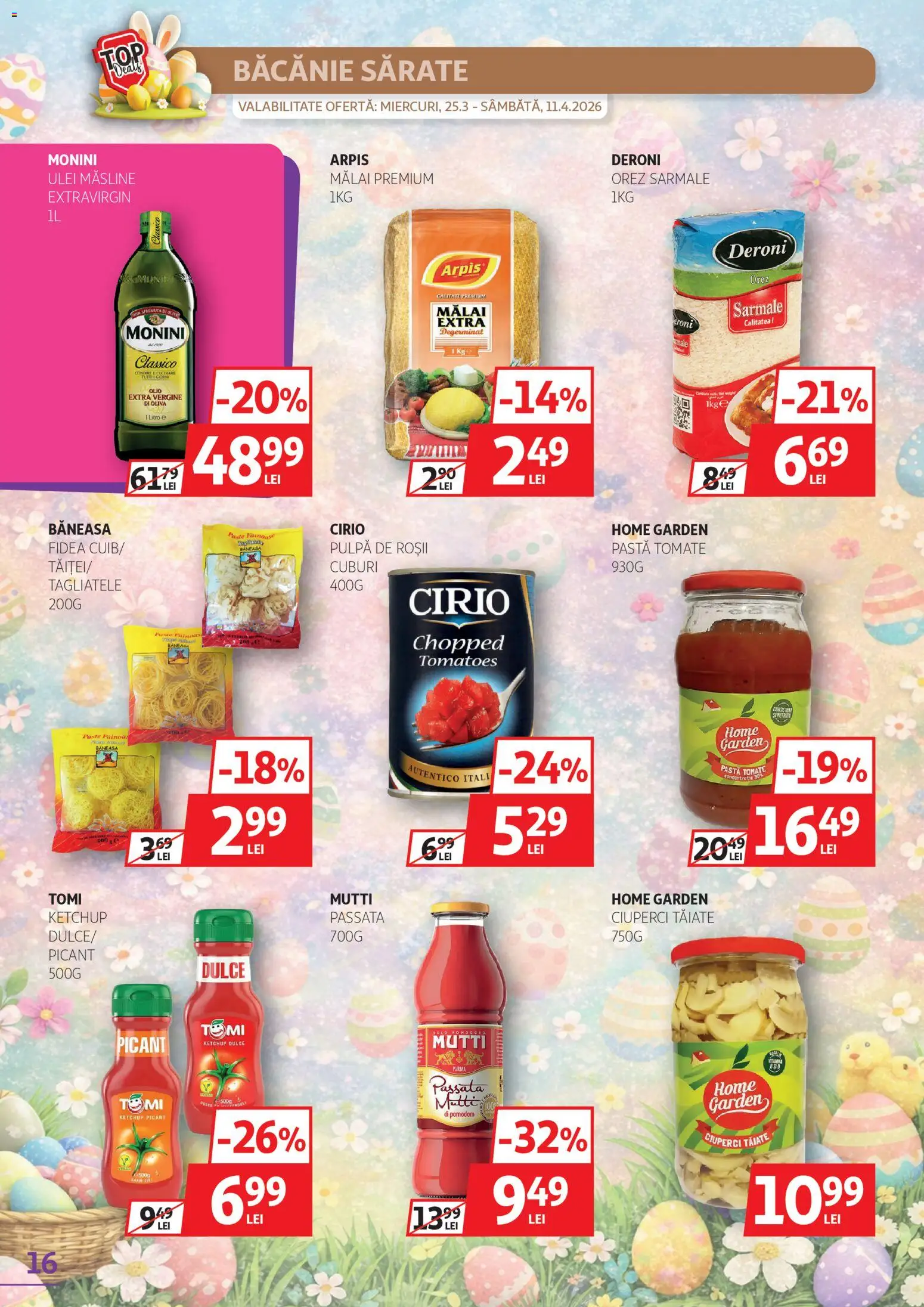 Catalog Auchan 25 Martie - 10 Aprilie 2026 | Pagina 16 | Produse: Măsline, Roșii, Mălai, Paste