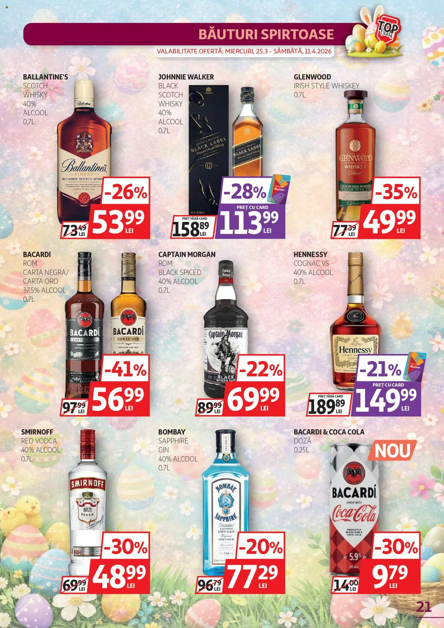 Catalog Auchan 25 Martie - 10 Aprilie 2026 | Pagina 21 | Produse: Delgeç, Su ısıtıcı, Amerikan servis, Gin