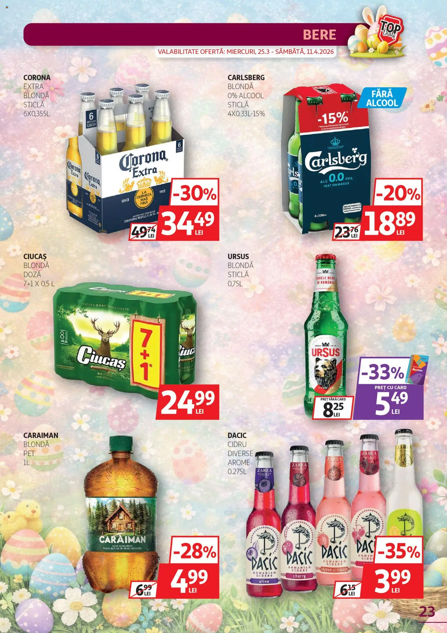 Catalog Auchan 25 Martie - 10 Aprilie 2026 | Pagina 23 | Produse: Afine, Klozet koku giderici, Bere, Căpșuni