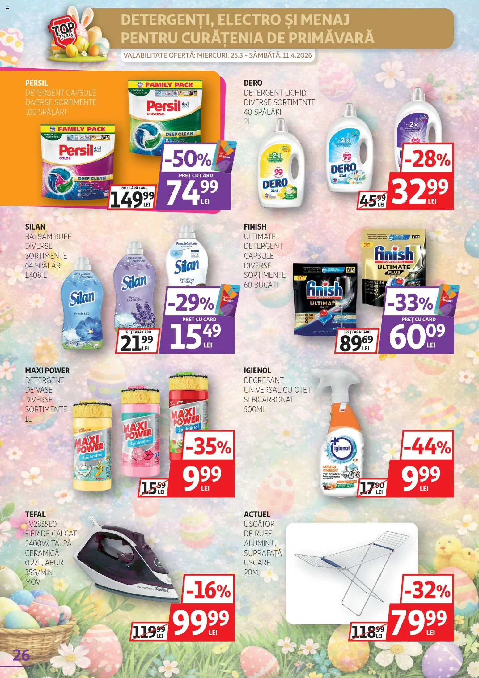 Catalog Auchan 25 Martie - 10 Aprilie 2026 | Pagina 26 | Produse: Fier de călcat, Pomelo, Balsam, Oțet