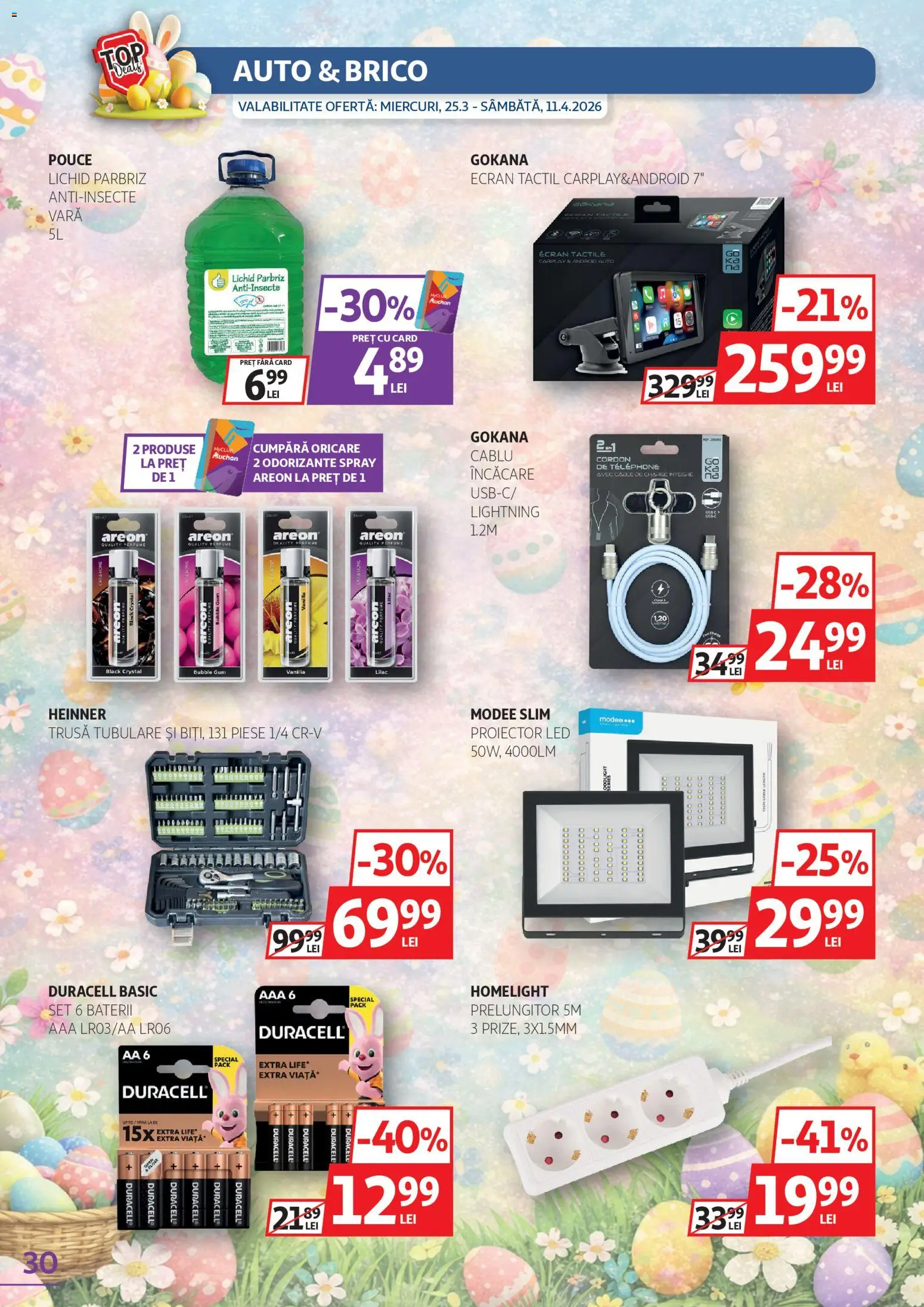 Catalog Auchan 25 Martie - 10 Aprilie 2026 | Pagina 30 | Produse: Prelungitor, Cablu, Babak
