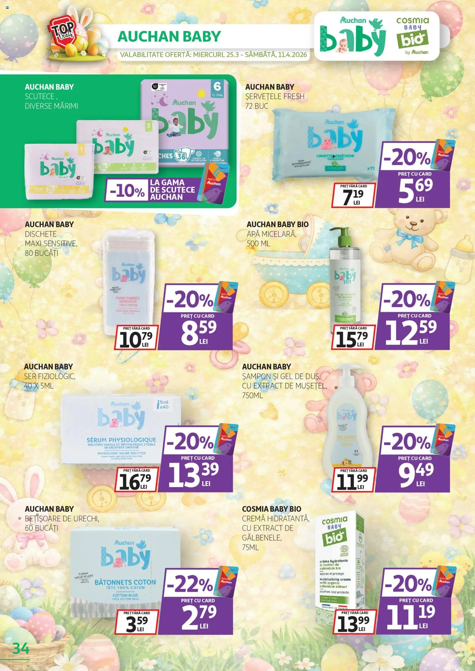 Catalog Auchan 25 Martie - 10 Aprilie 2026 | Pagina 34 | Produse: Şerit ödül, Serum, Body, Apă