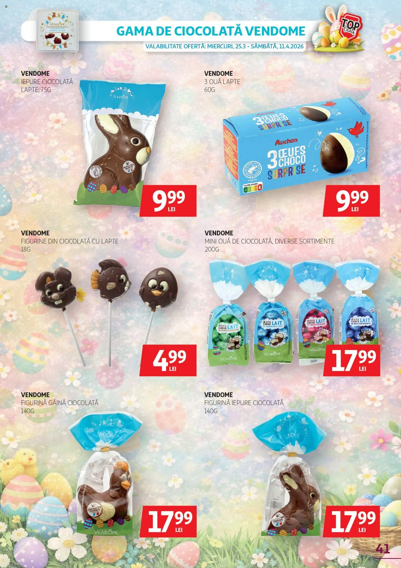 Catalog Auchan 25 Martie - 10 Aprilie 2026 | Pagina 41 | Produse: Lapte, Ouă, Ciocolată
