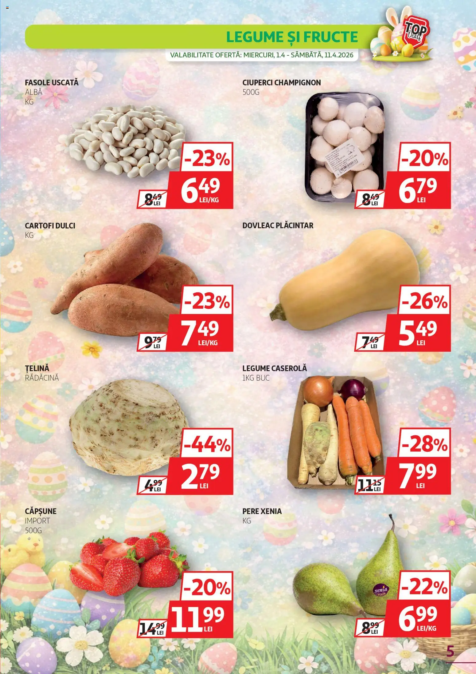 Catalog Auchan 25 Martie - 10 Aprilie 2026 | Pagina 5 | Produse: Dovleac, Ciuperci, Cartofi, Legume