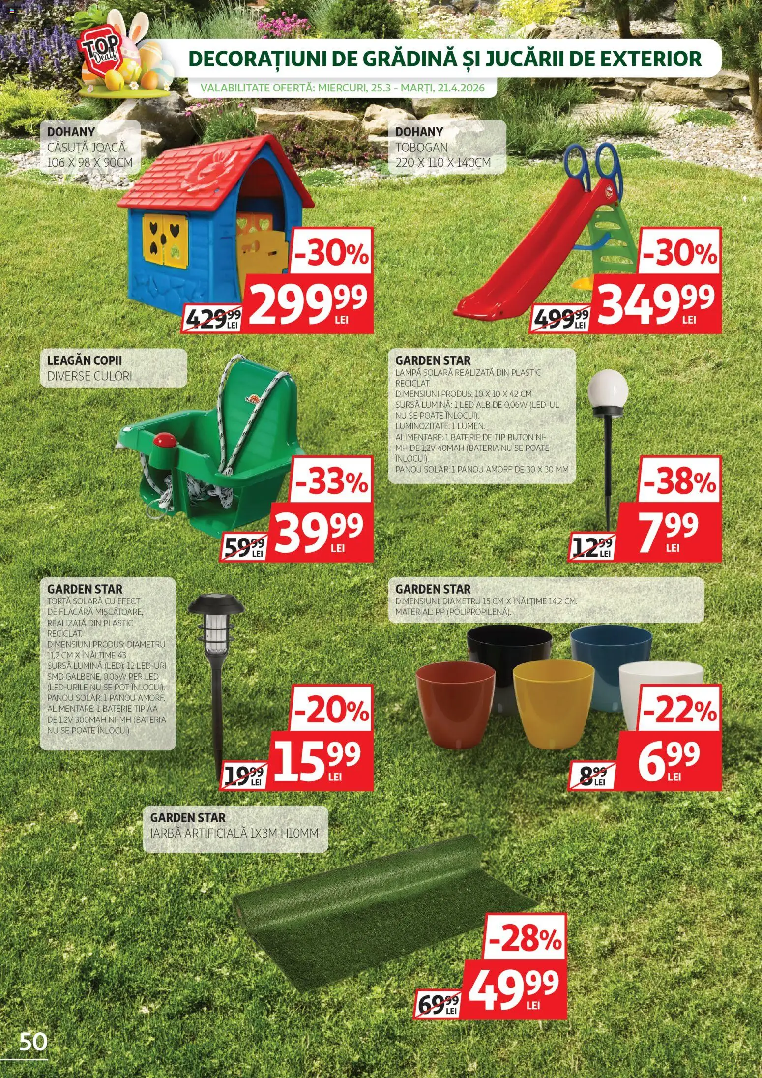 Catalog Auchan 25 Martie - 10 Aprilie 2026 | Pagina 50 | Produse: Babak, Baterie, Lampă, Panou solar