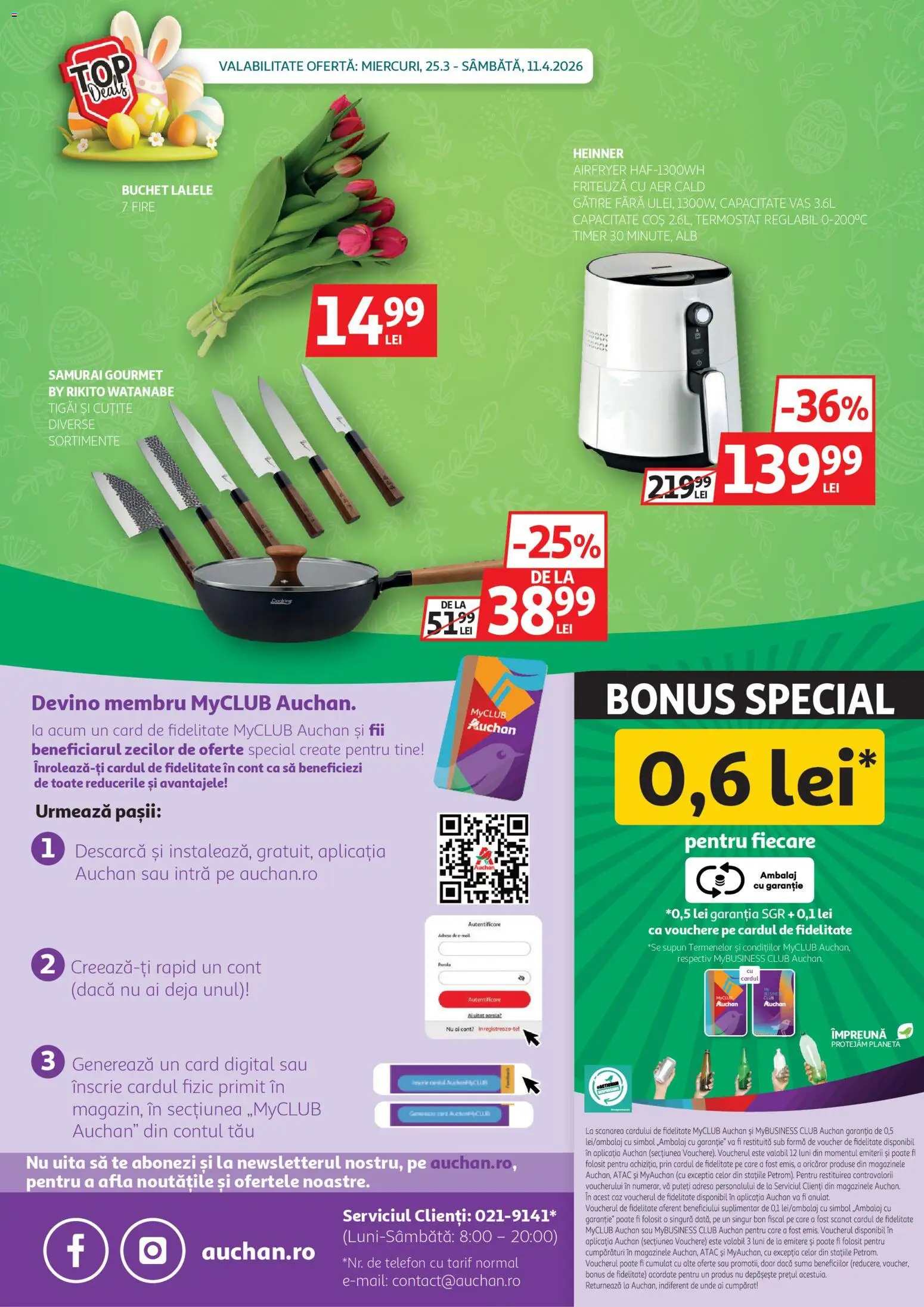 Catalog Auchan 25 Martie - 10 Aprilie 2026 | Pagina 54 | Produse: Telefon, Ginseng, Friteuză, Coș