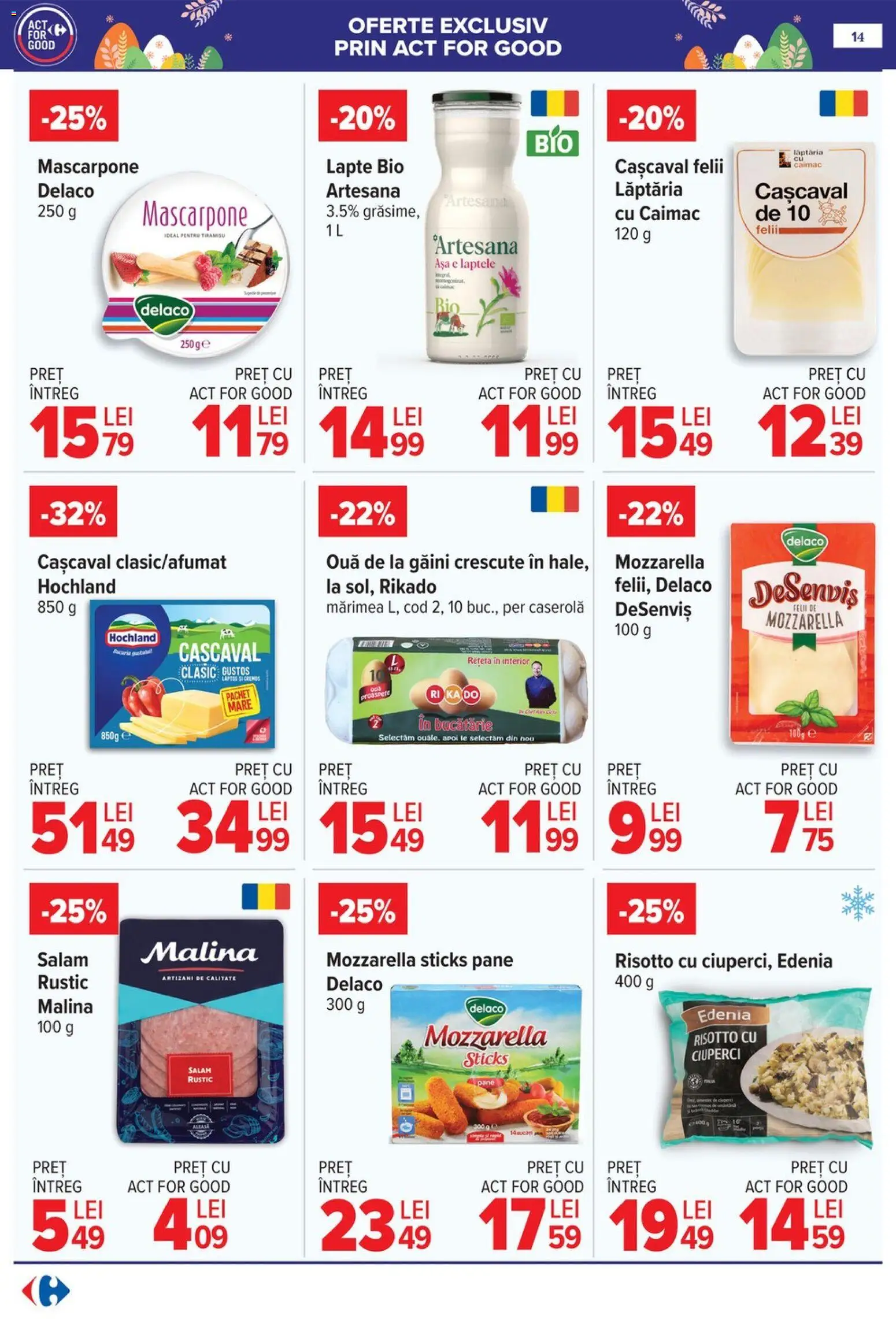 Catalog Carrefour 25 Martie - 4 Aprilie 2026 | Pagina 18 | Produse: Bucătărie, Mozzarella, Lapte, Mascarpone