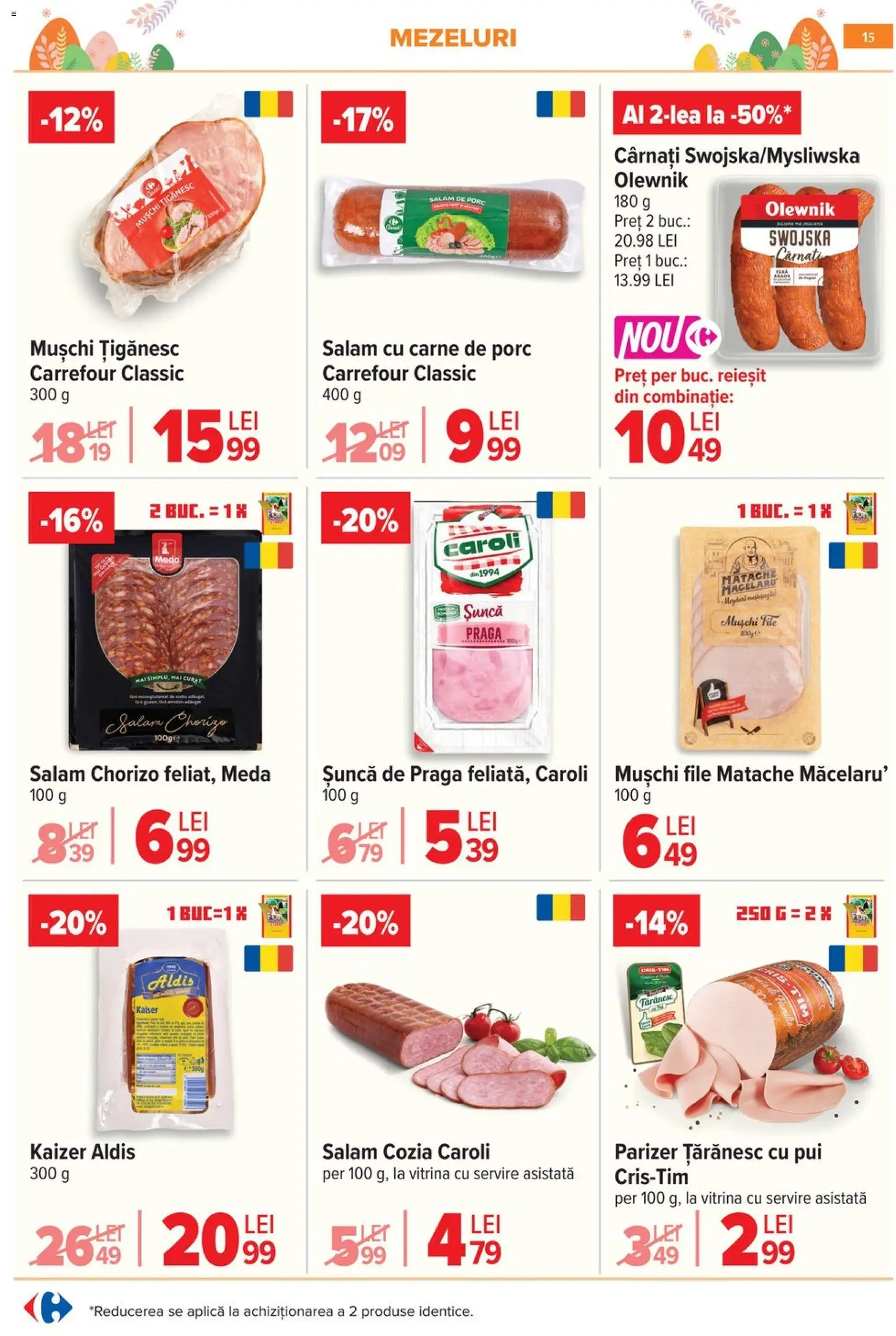 Catalog Carrefour 25 Martie - 4 Aprilie 2026 | Pagina 19 | Produse: Hacıyatmaz Kedi Oyuncağı, Salam, Parizer, Cârnați