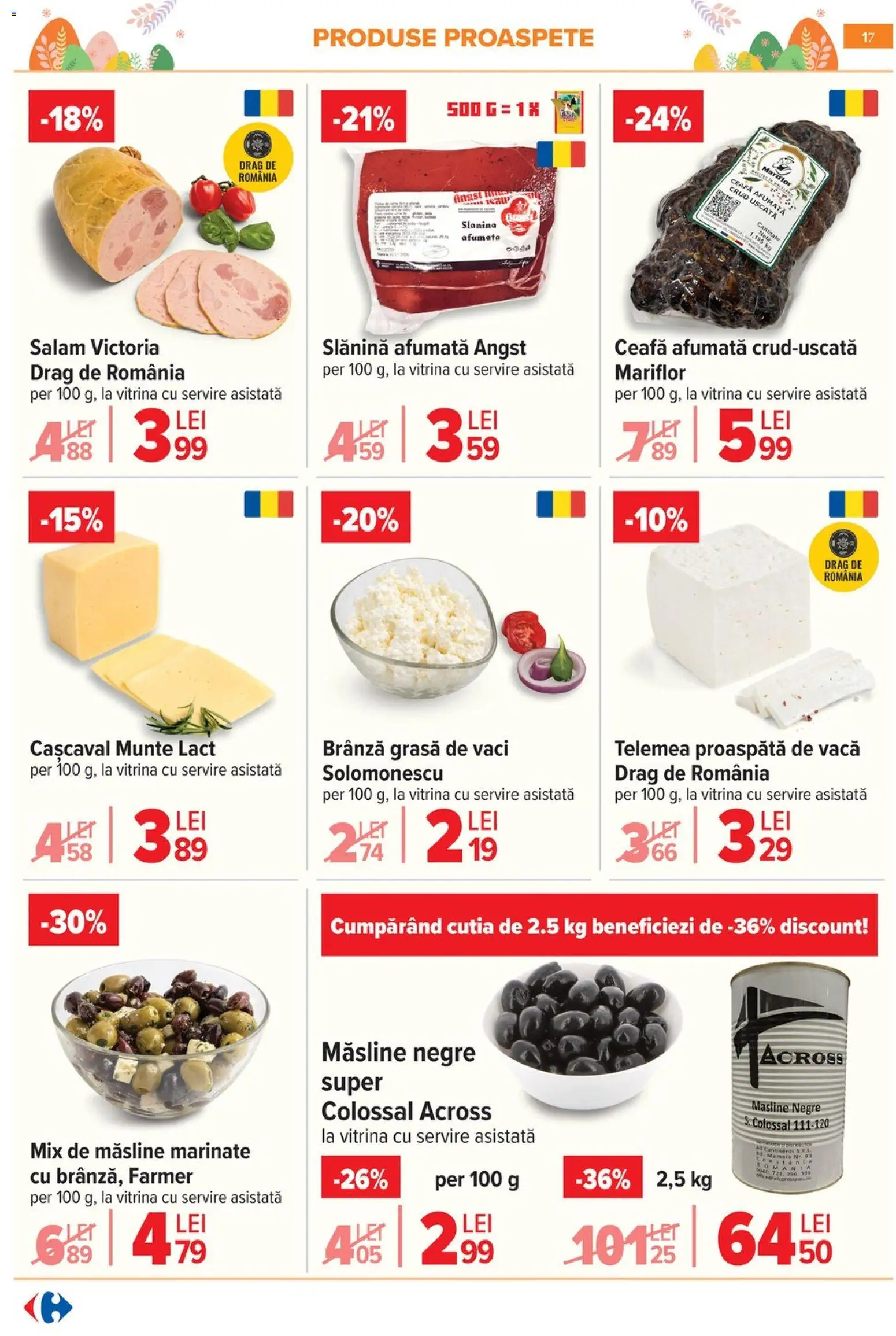 Catalog Carrefour 25 Martie - 4 Aprilie 2026 | Pagina 21 | Produse: Hijyenik ped, Vitrină, Cașcaval, Măsline