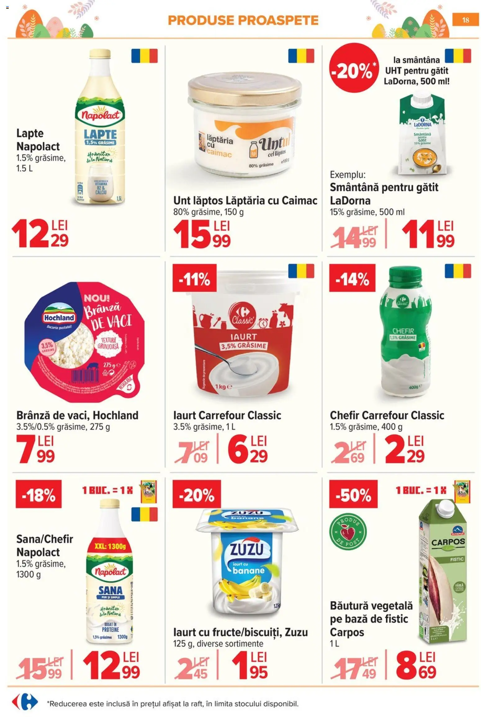 Catalog Carrefour 25 Martie - 4 Aprilie 2026 | Pagina 22 | Produse: Pară, Lapte, Brânză, Banane