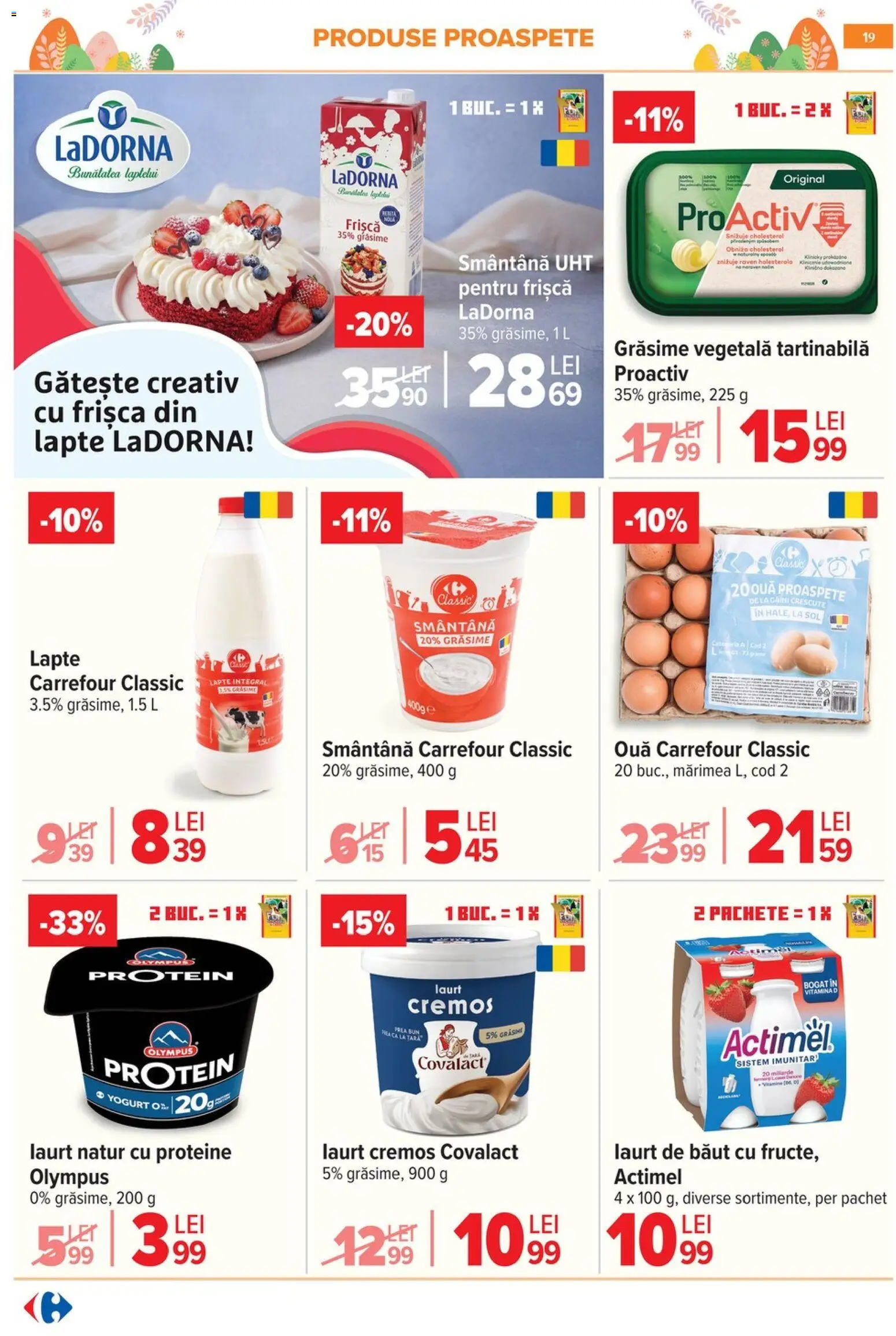 Catalog Carrefour 25 Martie - 4 Aprilie 2026 | Pagina 23 | Produse: Masaüstü kılıfı, Lapte, Ouă, Smântână