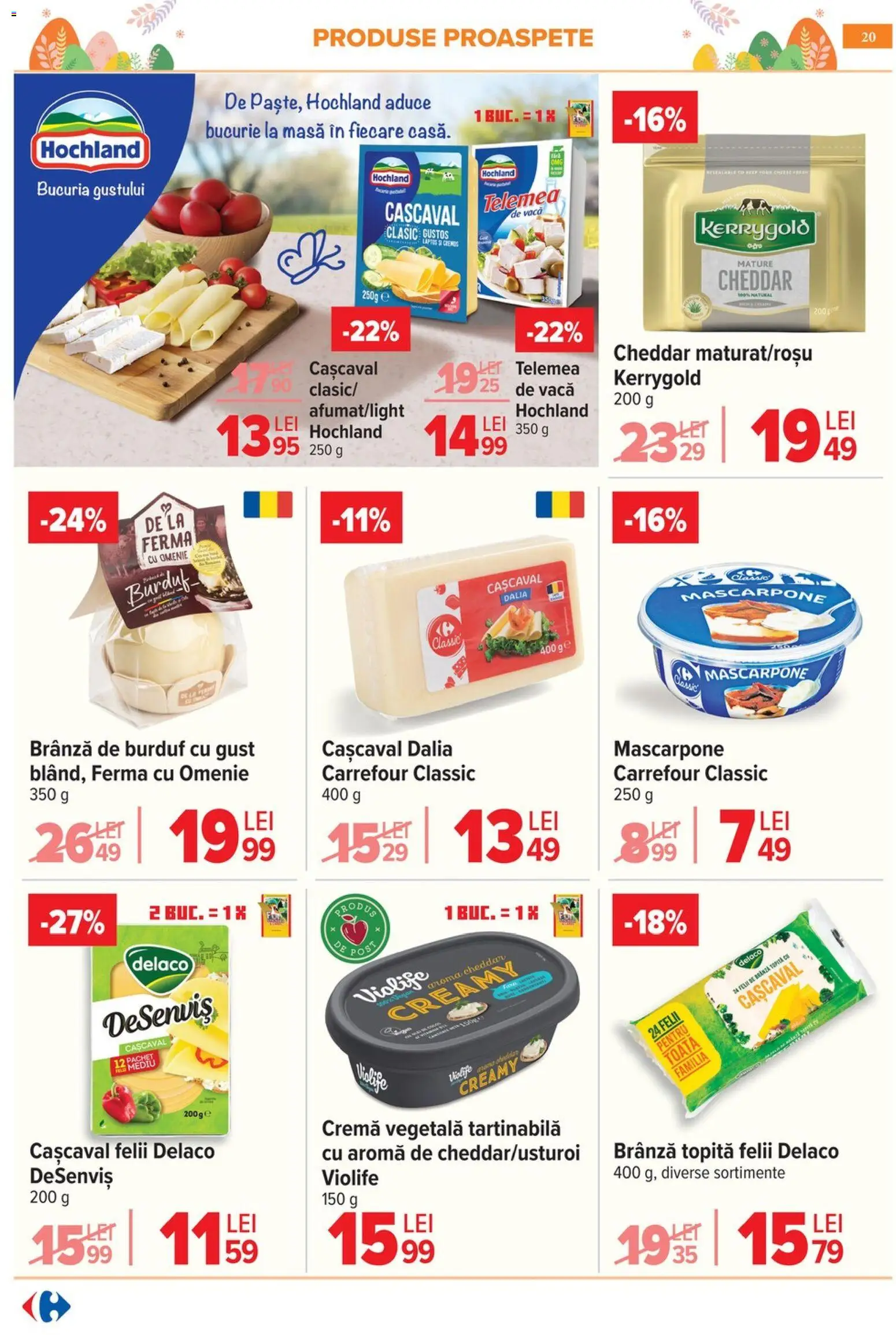 Catalog Carrefour 25 Martie - 4 Aprilie 2026 | Pagina 24 | Produse: Masă, Brânză, Cremă, Mascarpone