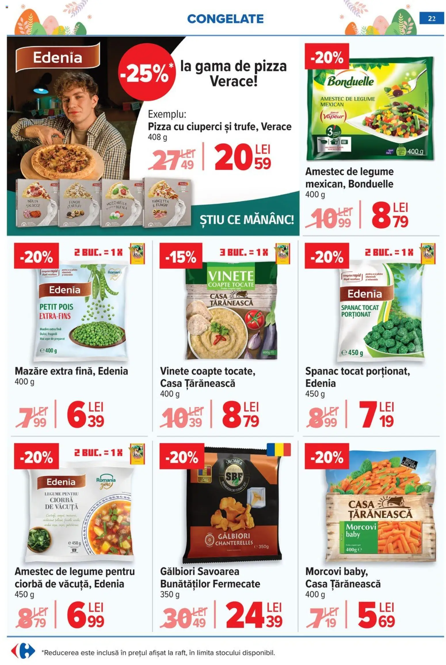 Catalog Carrefour 25 Martie - 4 Aprilie 2026 | Pagina 26 | Produse: Mozzarella, Pizza, Morcovi, Legume