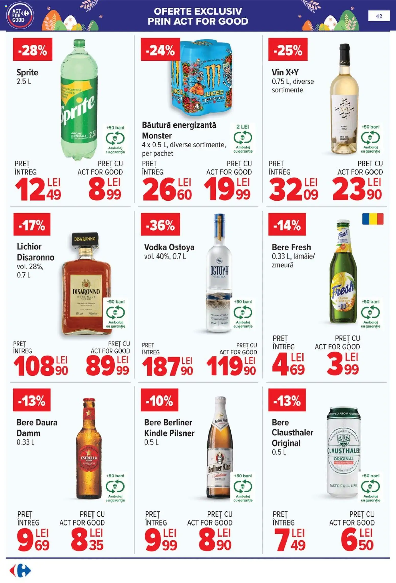 Catalog Carrefour 25 Martie - 4 Aprilie 2026 | Pagina 46 | Produse: Bere, Băutură energizantă, Levrek, Mango