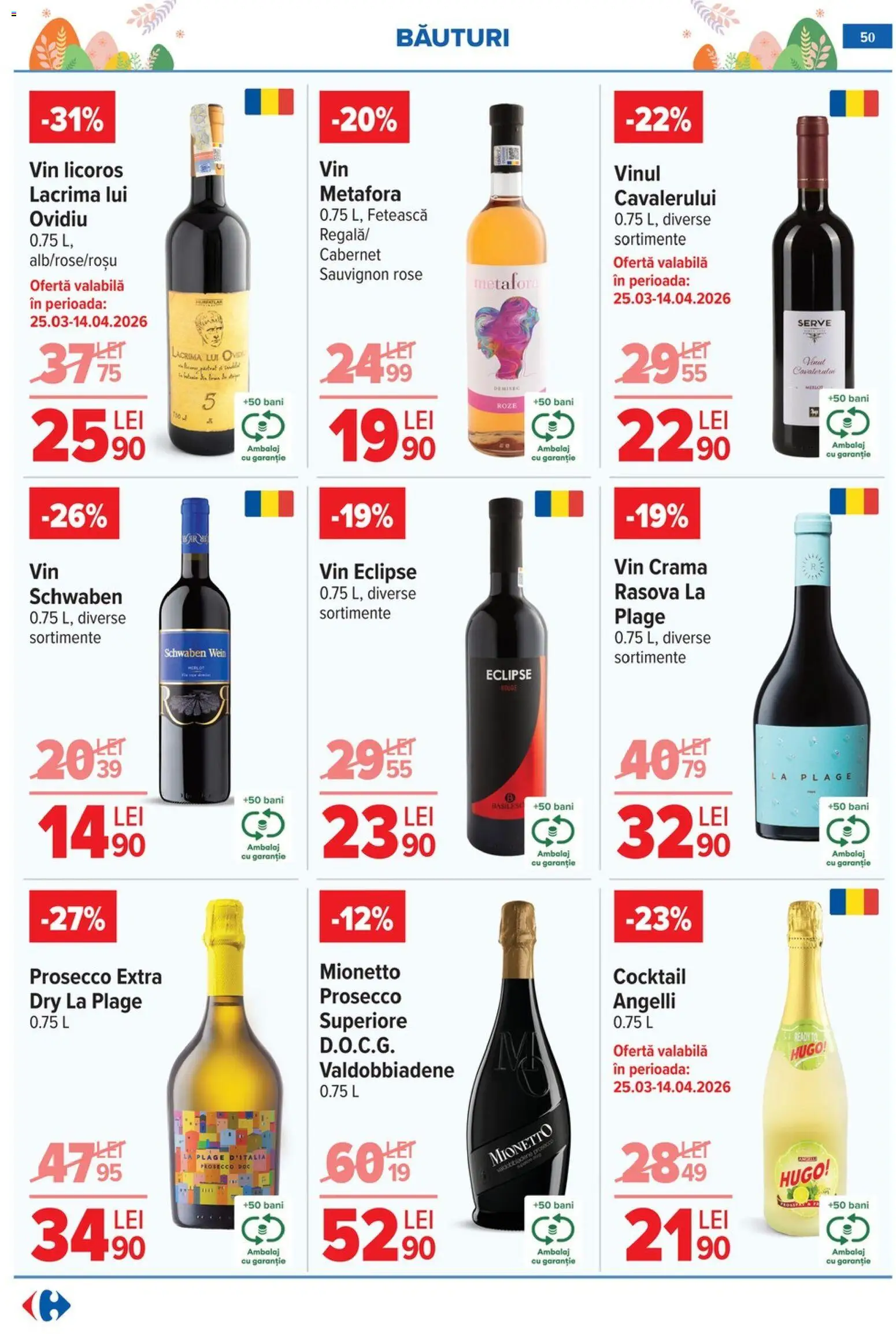 Catalog Carrefour 25 Martie - 4 Aprilie 2026 | Pagina 54 | Produse: Prosecco, Vin, Cocktail