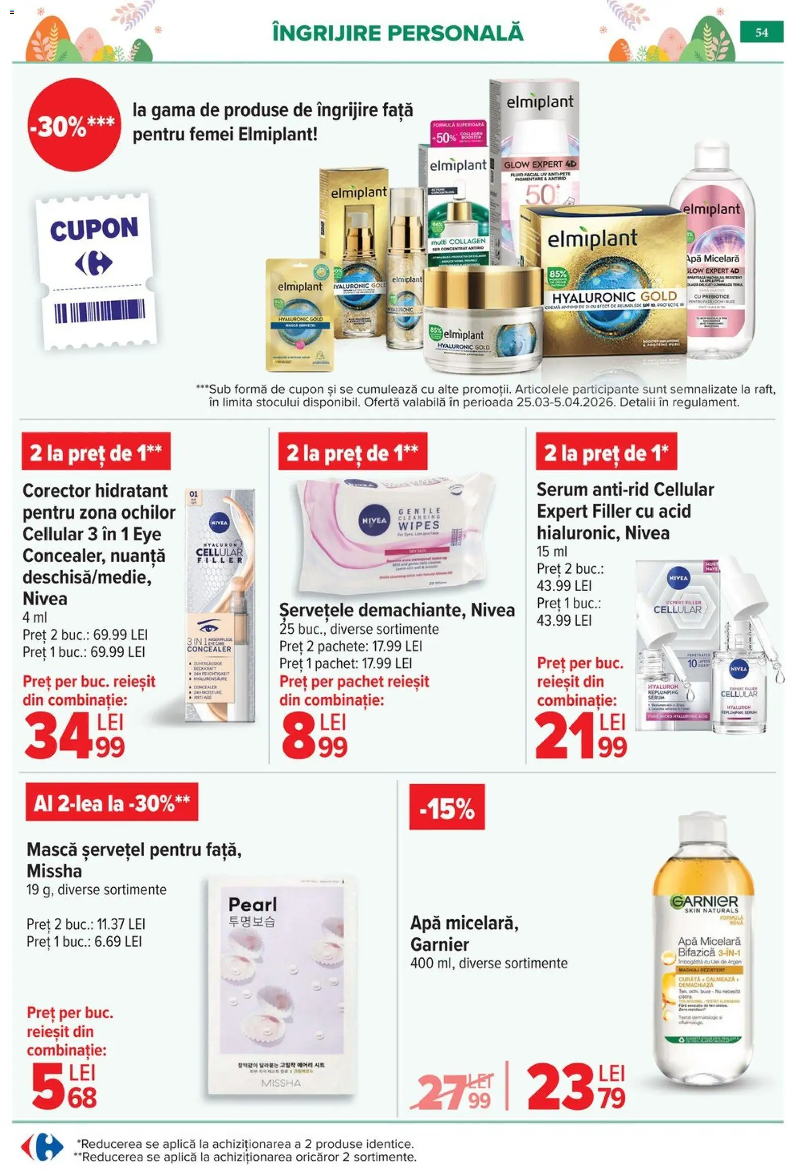 Catalog Carrefour 25 Martie - 4 Aprilie 2026 | Pagina 58 | Produse: Serum, Concealer, Apă micelară, Apă