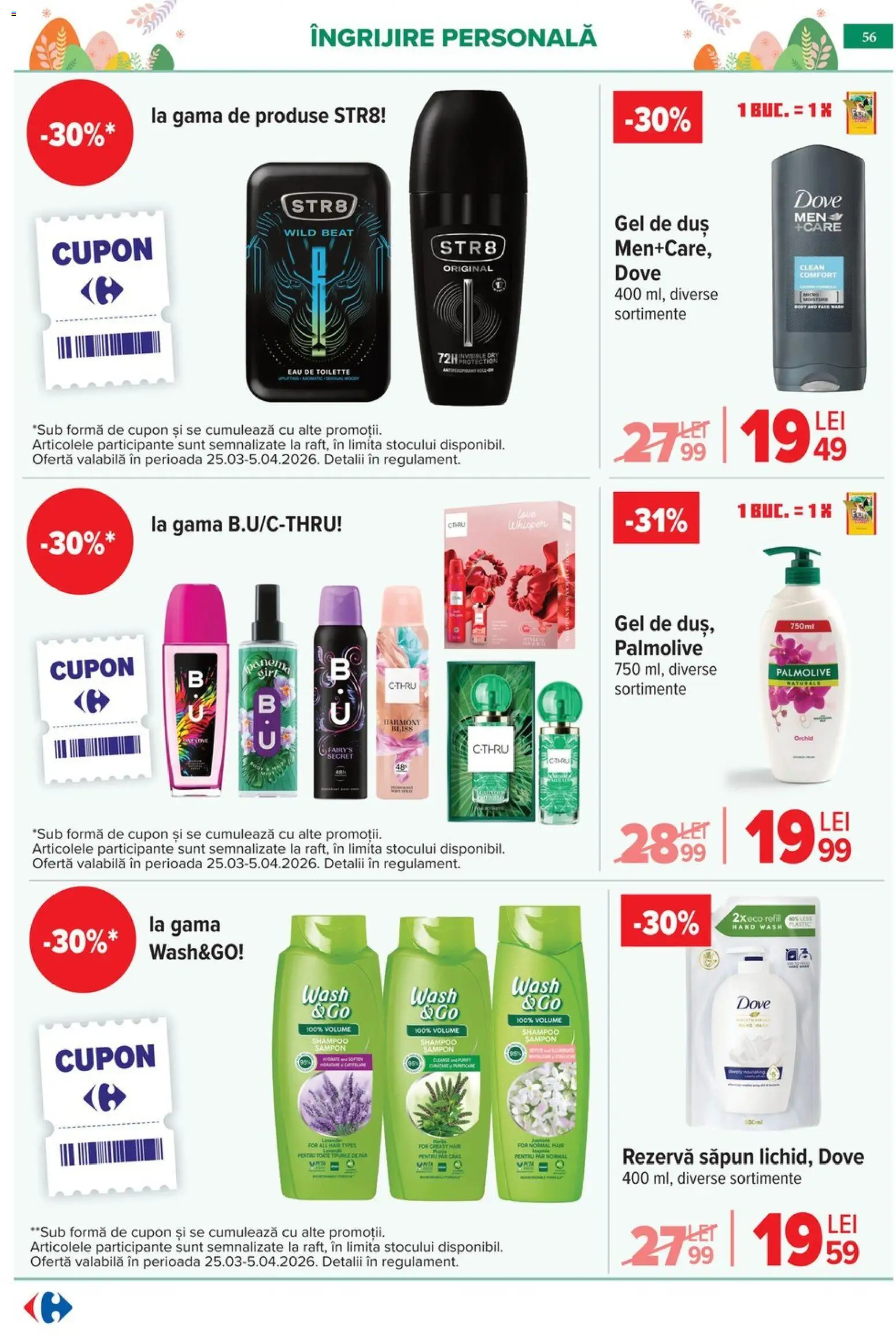 Catalog Carrefour 25 Martie - 4 Aprilie 2026 | Pagina 60 | Produse: Pomelo, Duș, Gel de duș, Rezervă săpun