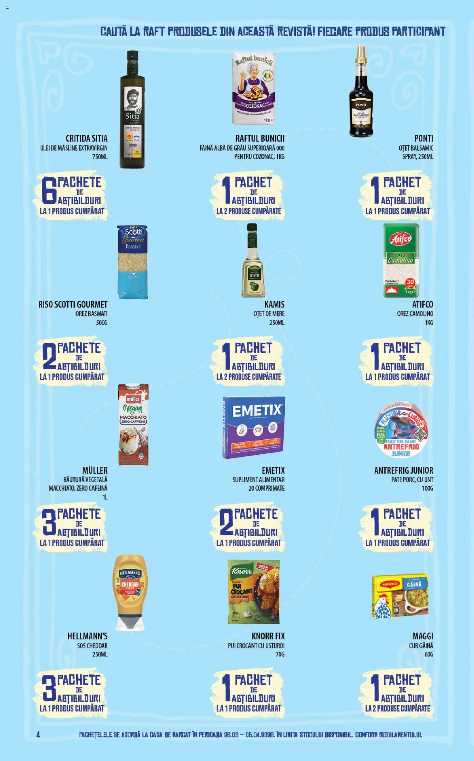 Catalog Mega Image 26 Martie - 7 Aprilie 2026 | Pagina 4 | Produse: Raft, Unt, Orez, Sos