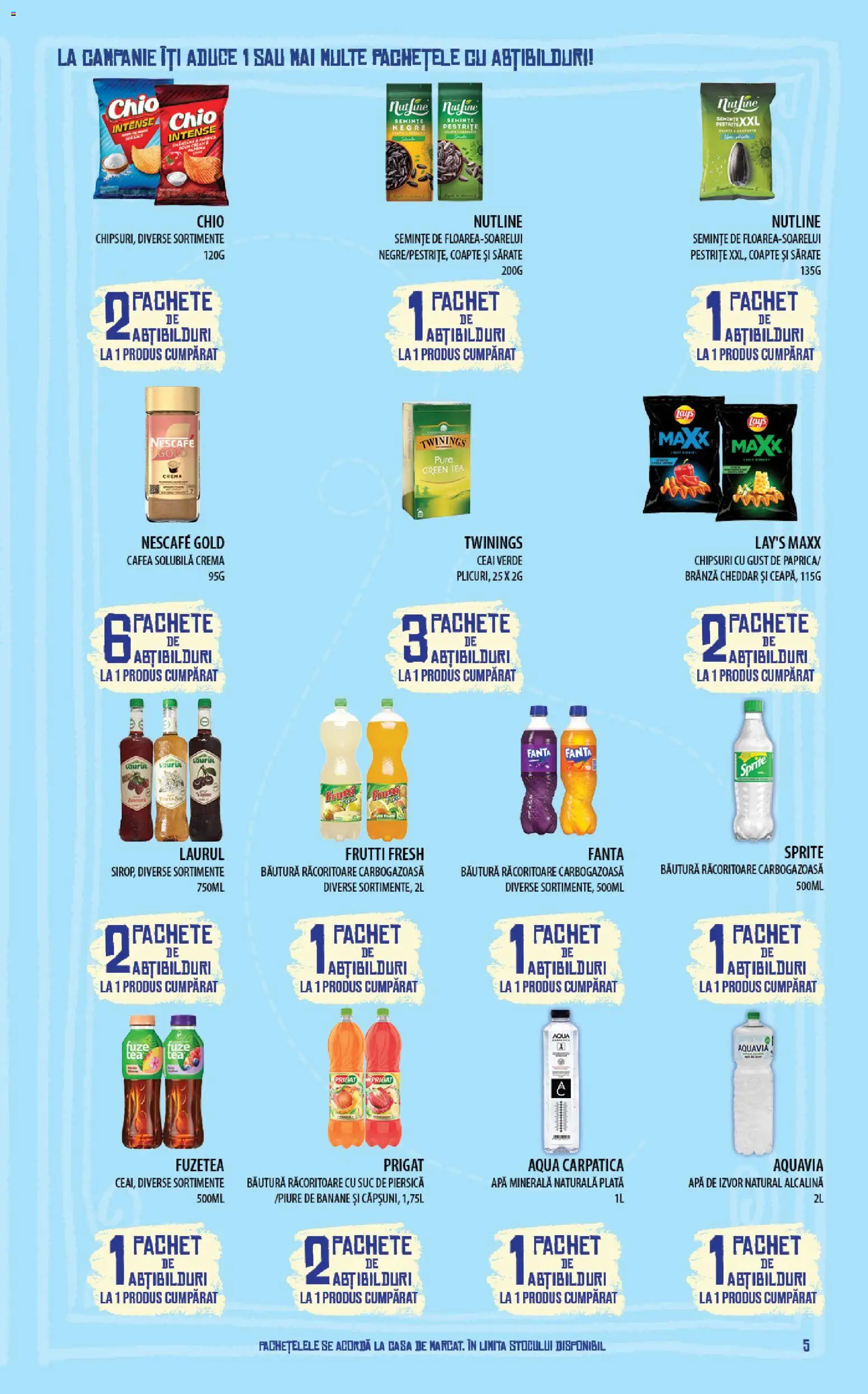 Catalog Mega Image 26 Martie - 7 Aprilie 2026 | Pagina 5 | Produse: Yazı tahtası kalemi, Banane, Chipsuri, Apă