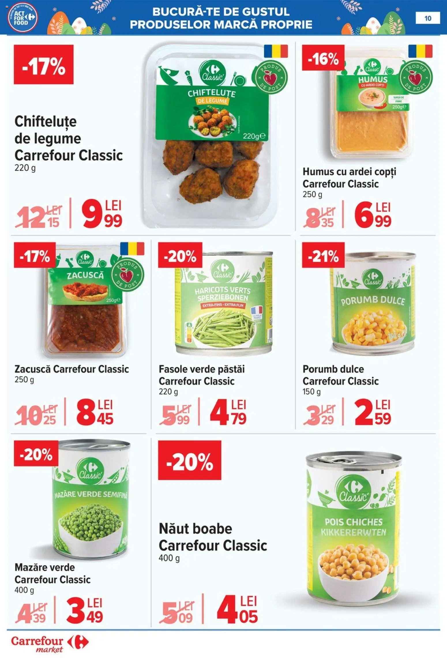 Catalog Carrefour 25 Martie - 4 Aprilie 2026 | Pagina 14 | Produse: Ardei, Fasole verde, Humus, Zacuscă