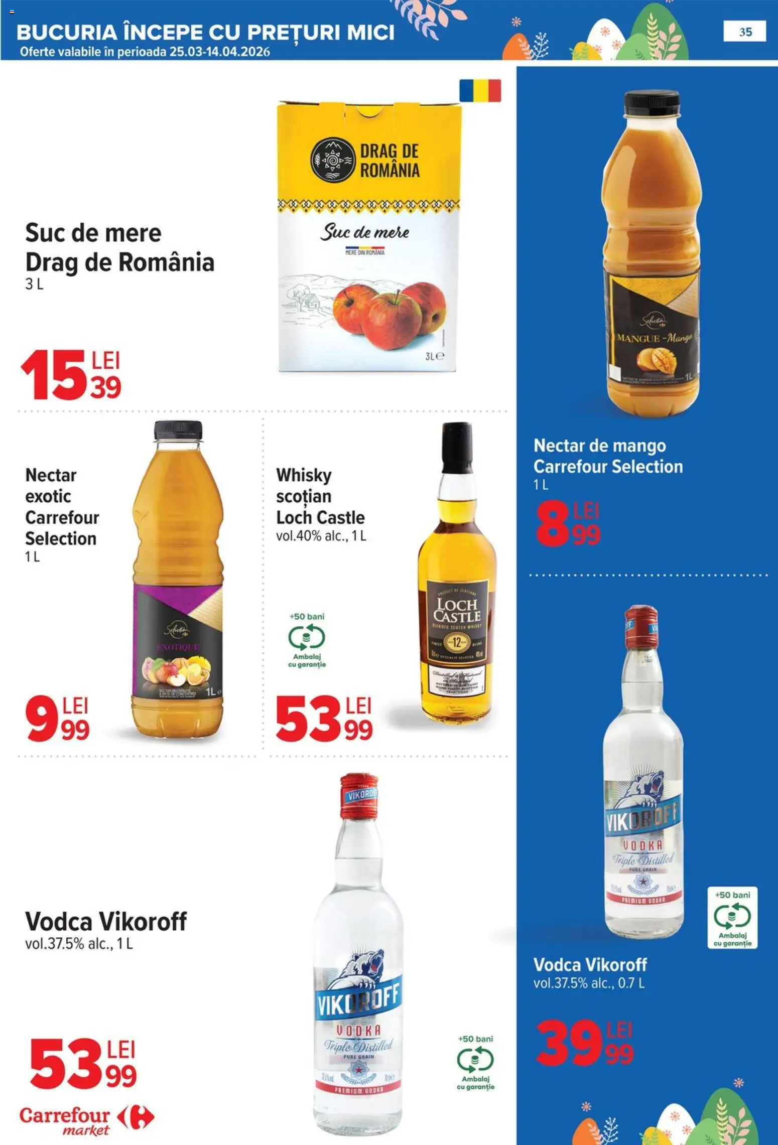 Catalog Carrefour 25 Martie - 4 Aprilie 2026 | Pagina 39 | Produse: Su ısıtıcı, Mici, Suc, Mango