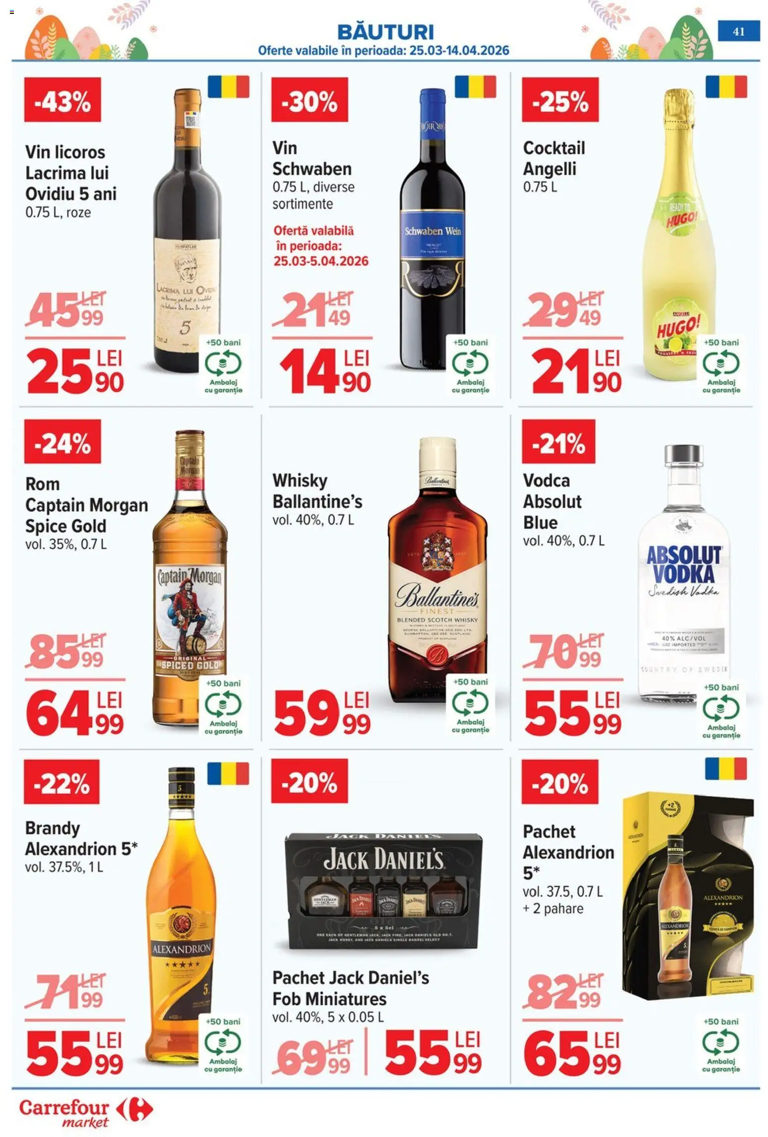 Catalog Carrefour 25 Martie - 4 Aprilie 2026 | Pagina 45 | Produse: Pahare, Vin, Cocktail, Vodka