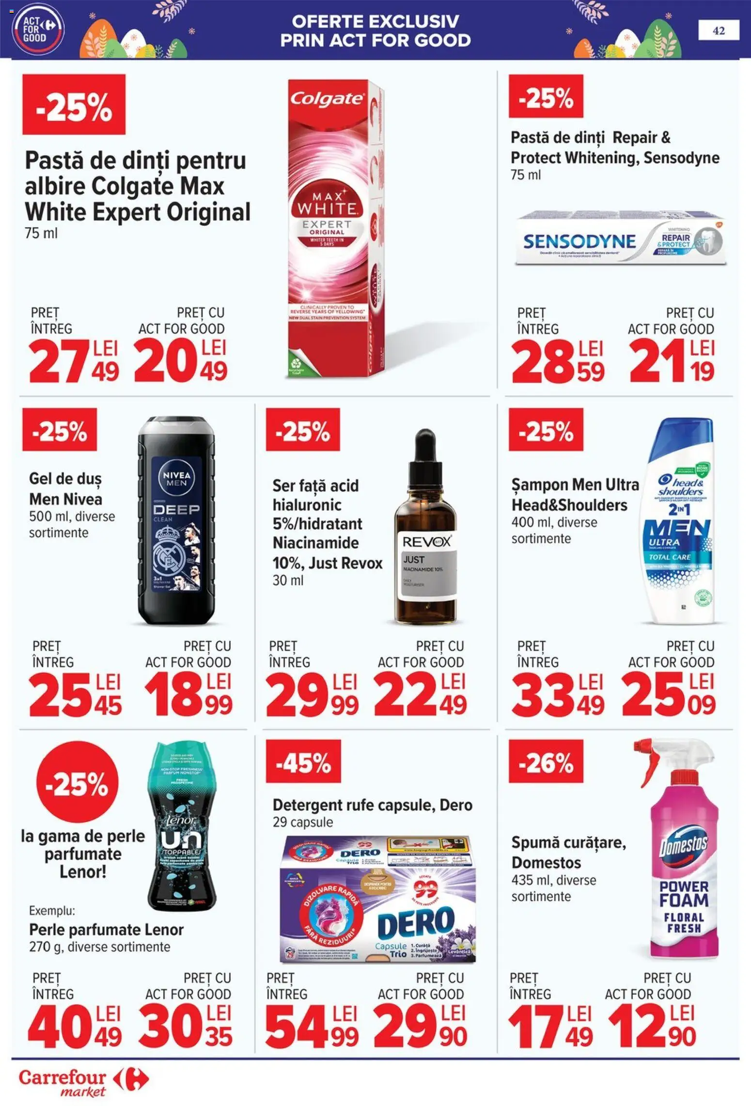 Catalog Carrefour 25 Martie - 4 Aprilie 2026 | Pagina 46 | Produse: Akrilik boya, Șampon, Gel de duș, Detergent