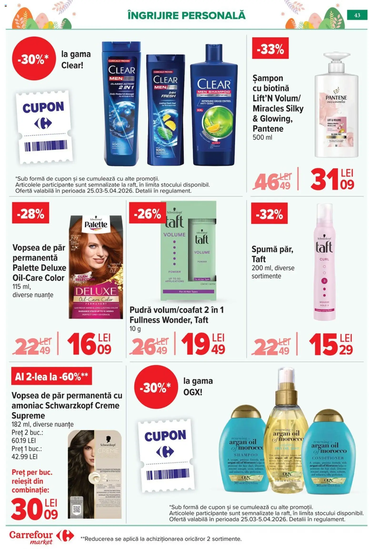 Catalog Carrefour 25 Martie - 4 Aprilie 2026 | Pagina 47 | Produse: Vopsea, Pudră, Șampon, Vopsea de păr