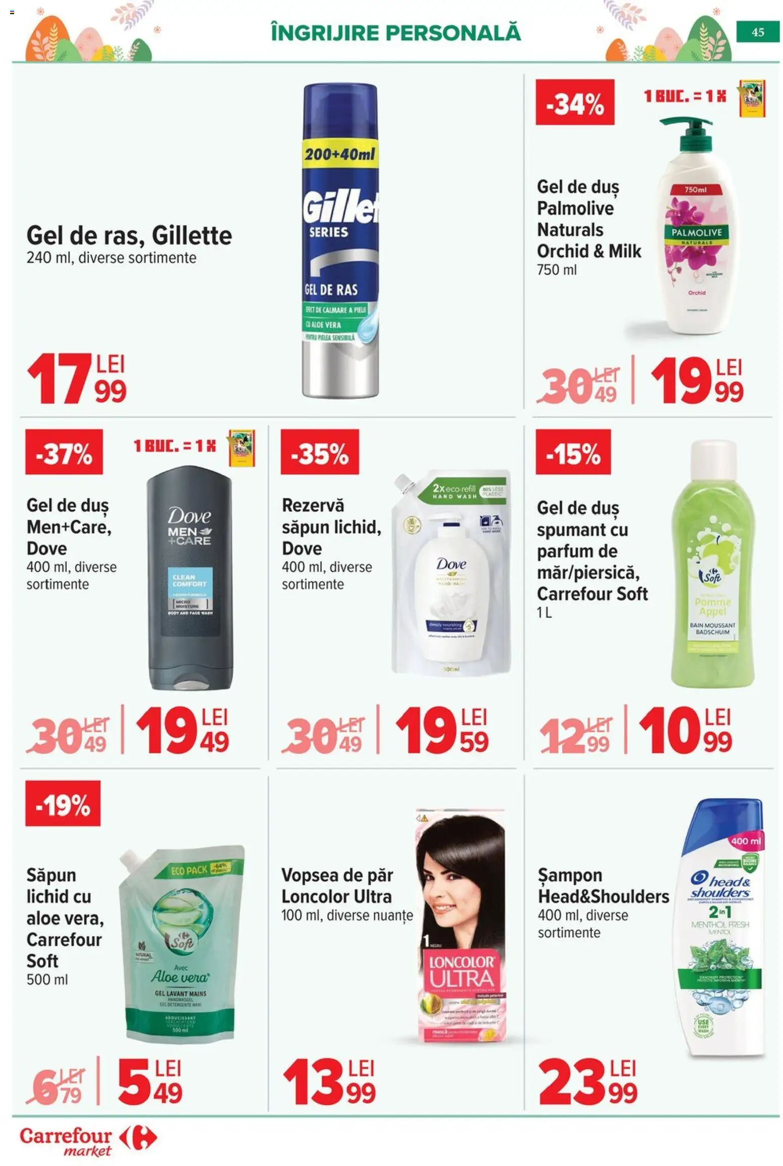 Catalog Carrefour 25 Martie - 4 Aprilie 2026 | Pagina 49 | Produse: Gel de ras, Vopsea, Duș, Săpun