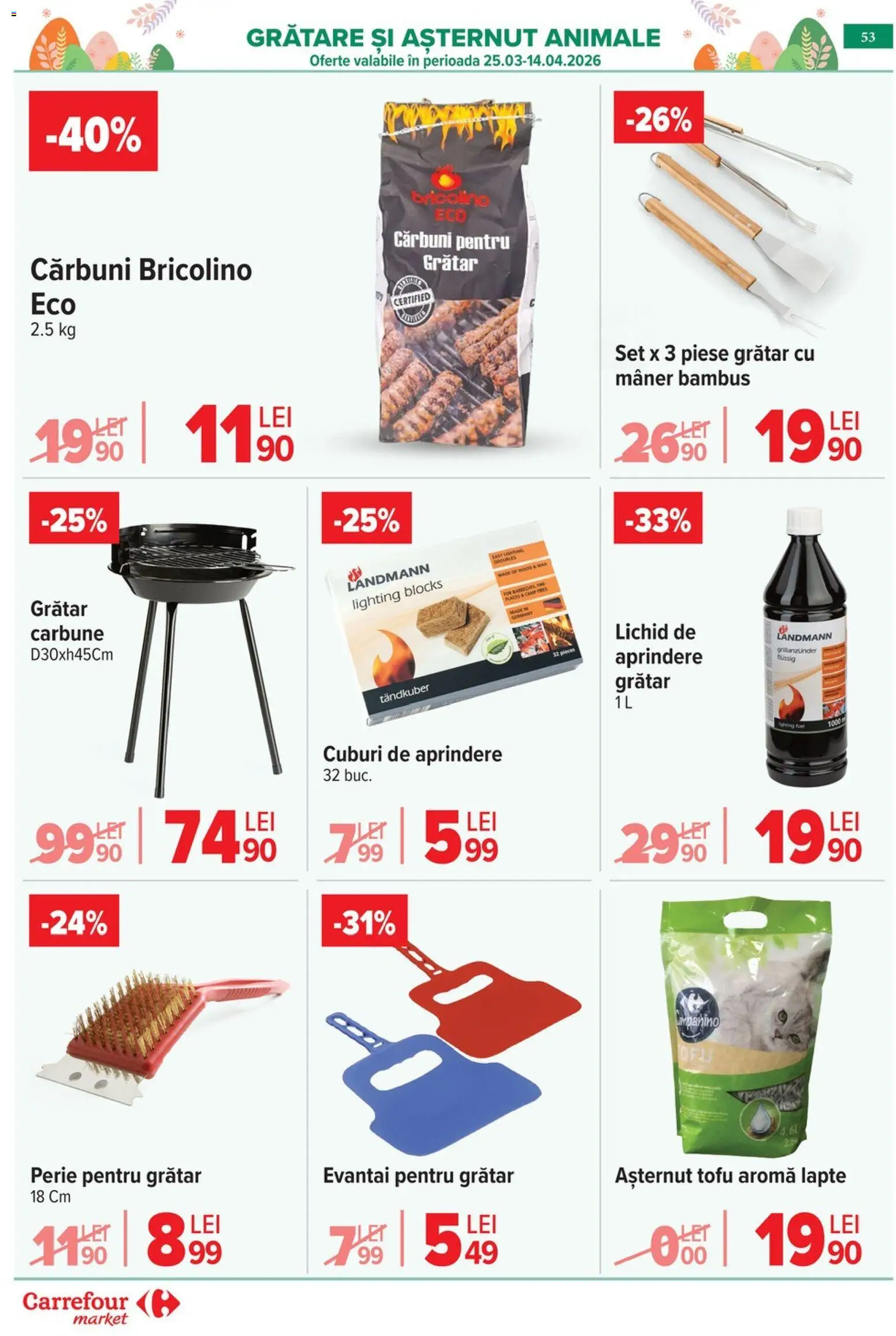 Catalog Carrefour 25 Martie - 4 Aprilie 2026 | Pagina 57 | Produse: Grătar, Mâner, Perie, Lapte