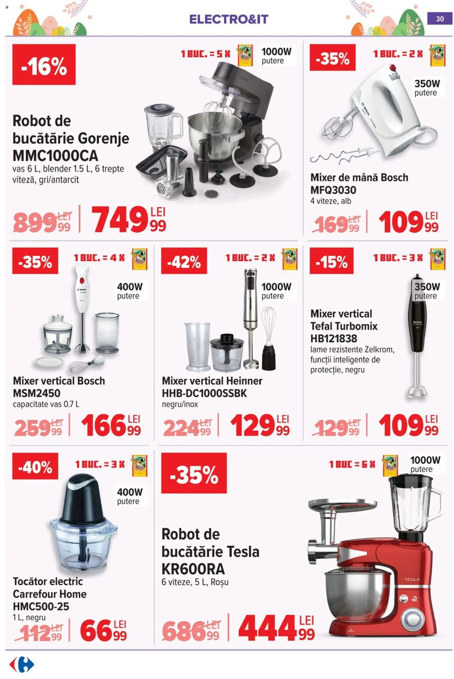 Catalog Carrefour 25 Martie - 13 Aprilie 2026 | Pagina 32 | Produse: Robot de bucătarie, Robot, Bucătărie, Tocător
